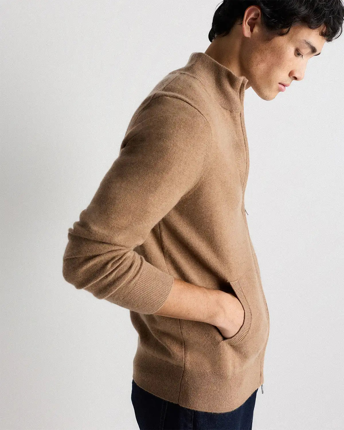 Mongolian Cashmere Full Zip Sweater
