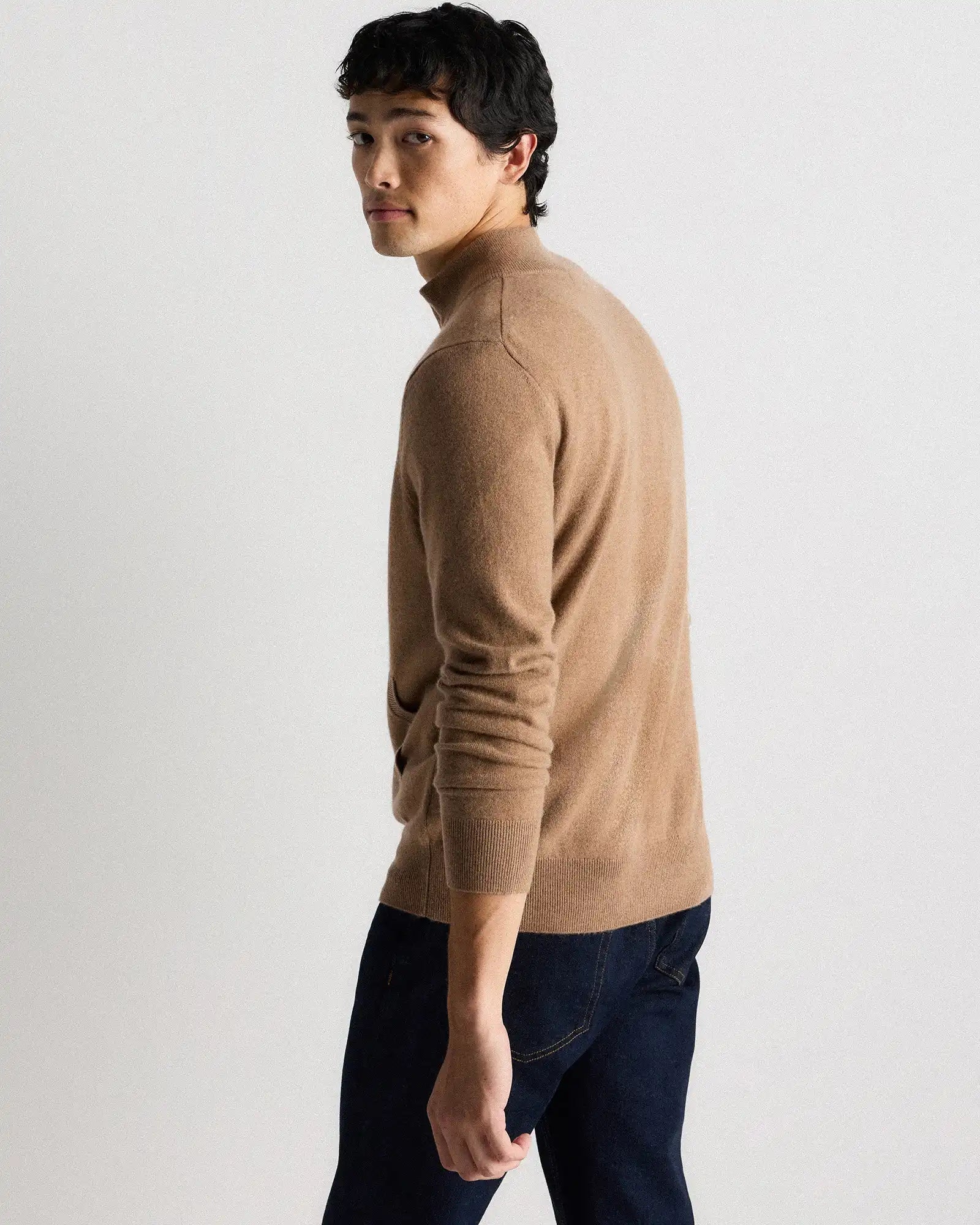Mongolian Cashmere Full Zip Sweater