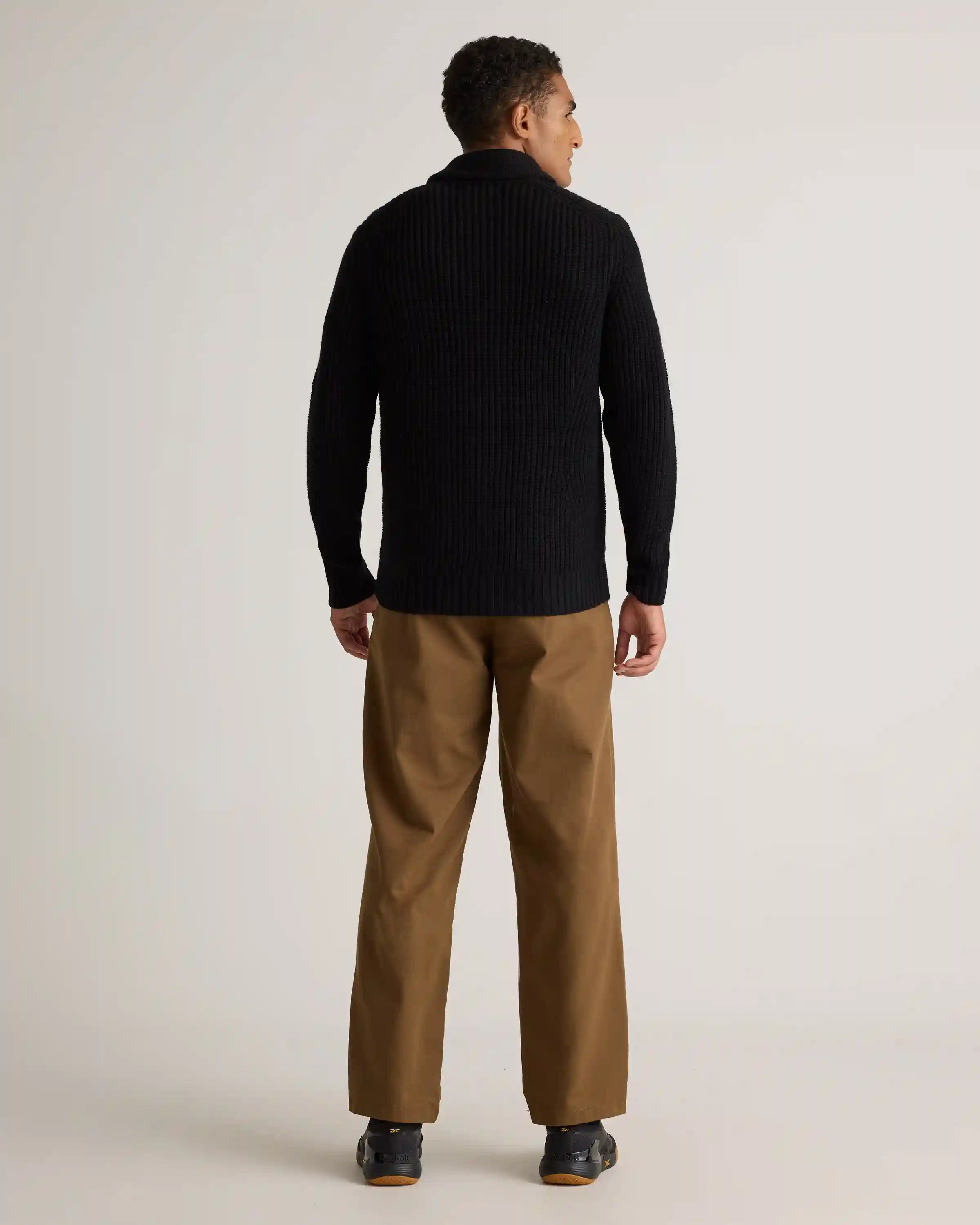 Australian Merino Wool Shawl Collar Cardigan