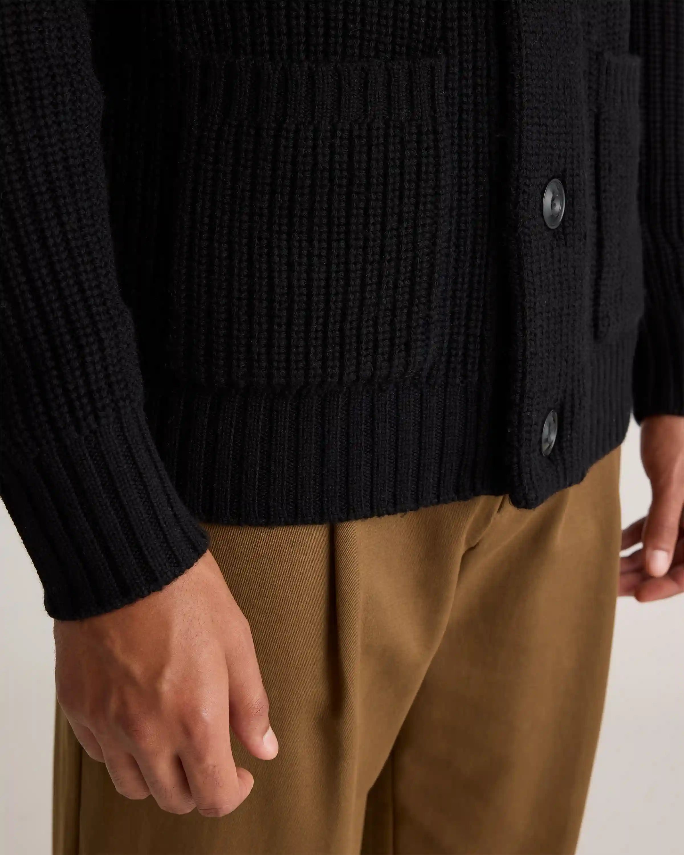 Australian Merino Wool Shawl Collar Cardigan
