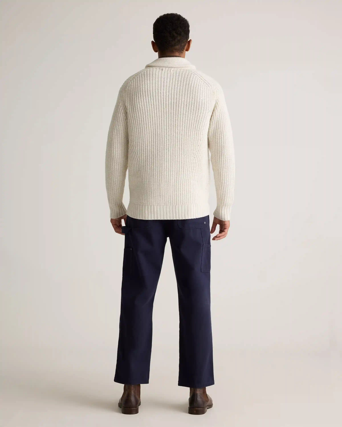 Australian Merino Wool Shawl Collar Cardigan