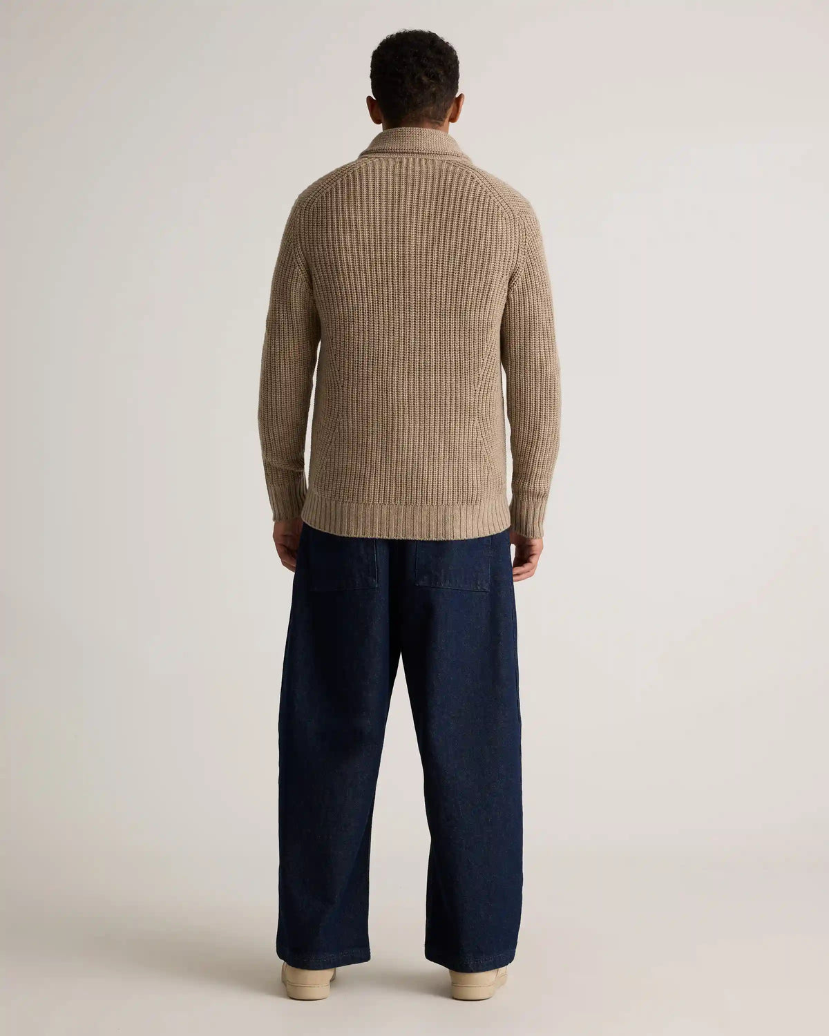 Australian Merino Wool Shawl Collar Cardigan