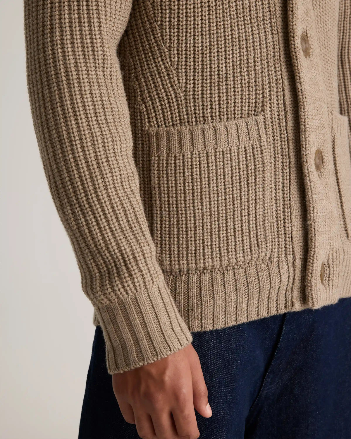 Australian Merino Wool Shawl Collar Cardigan