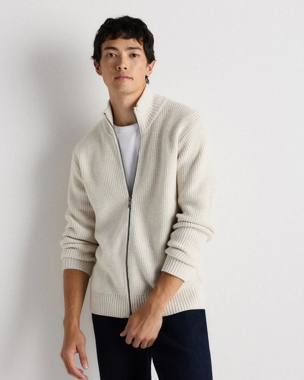 Australian Merino Wool Full Zip Sweater