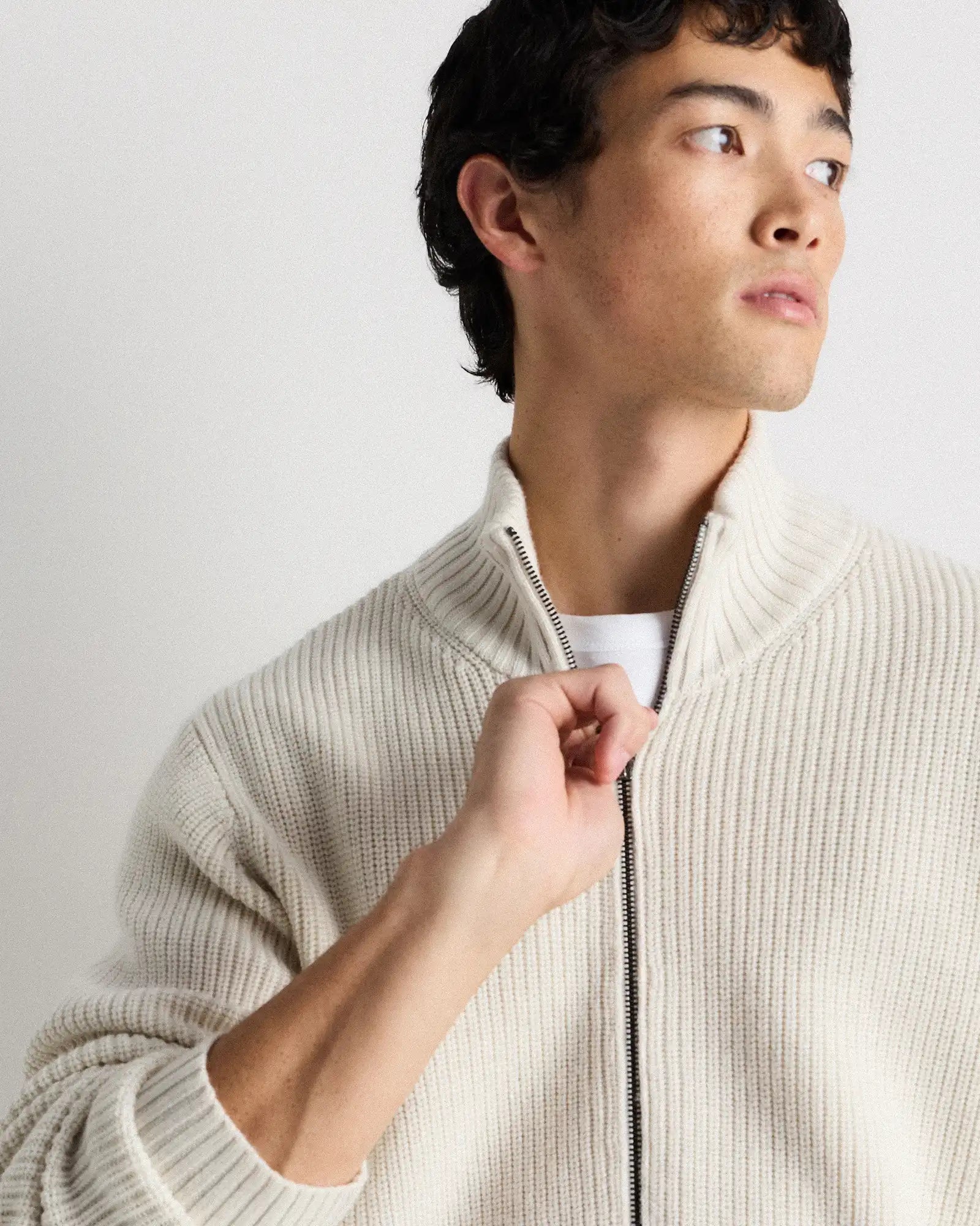 Australian Merino Wool Full Zip Sweater