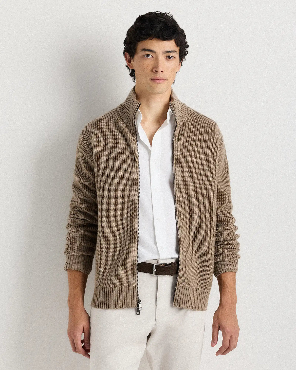 Australian Merino Wool Full Zip Sweater