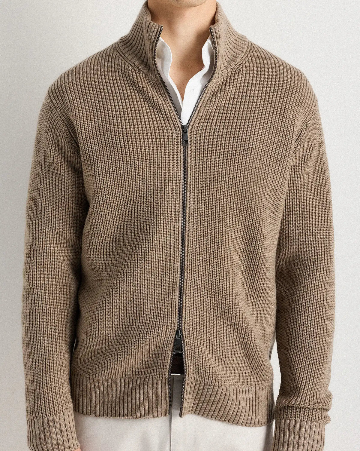 Australian Merino Wool Full Zip Sweater