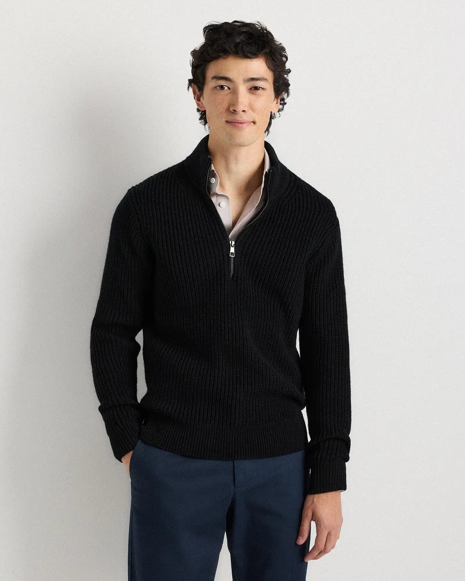 Australian Merino Wool Half Zip Sweater
