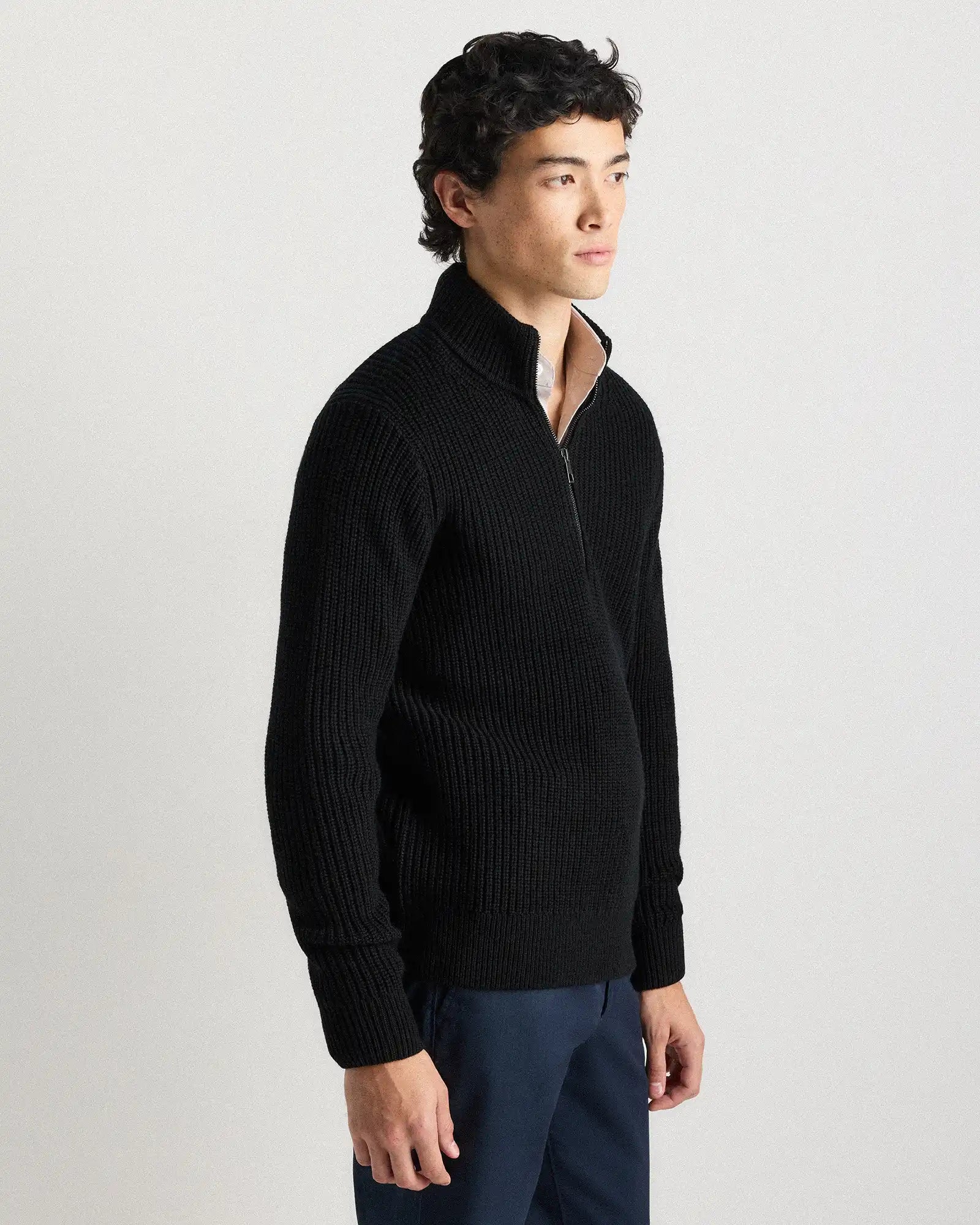 Australian Merino Wool Half Zip Sweater