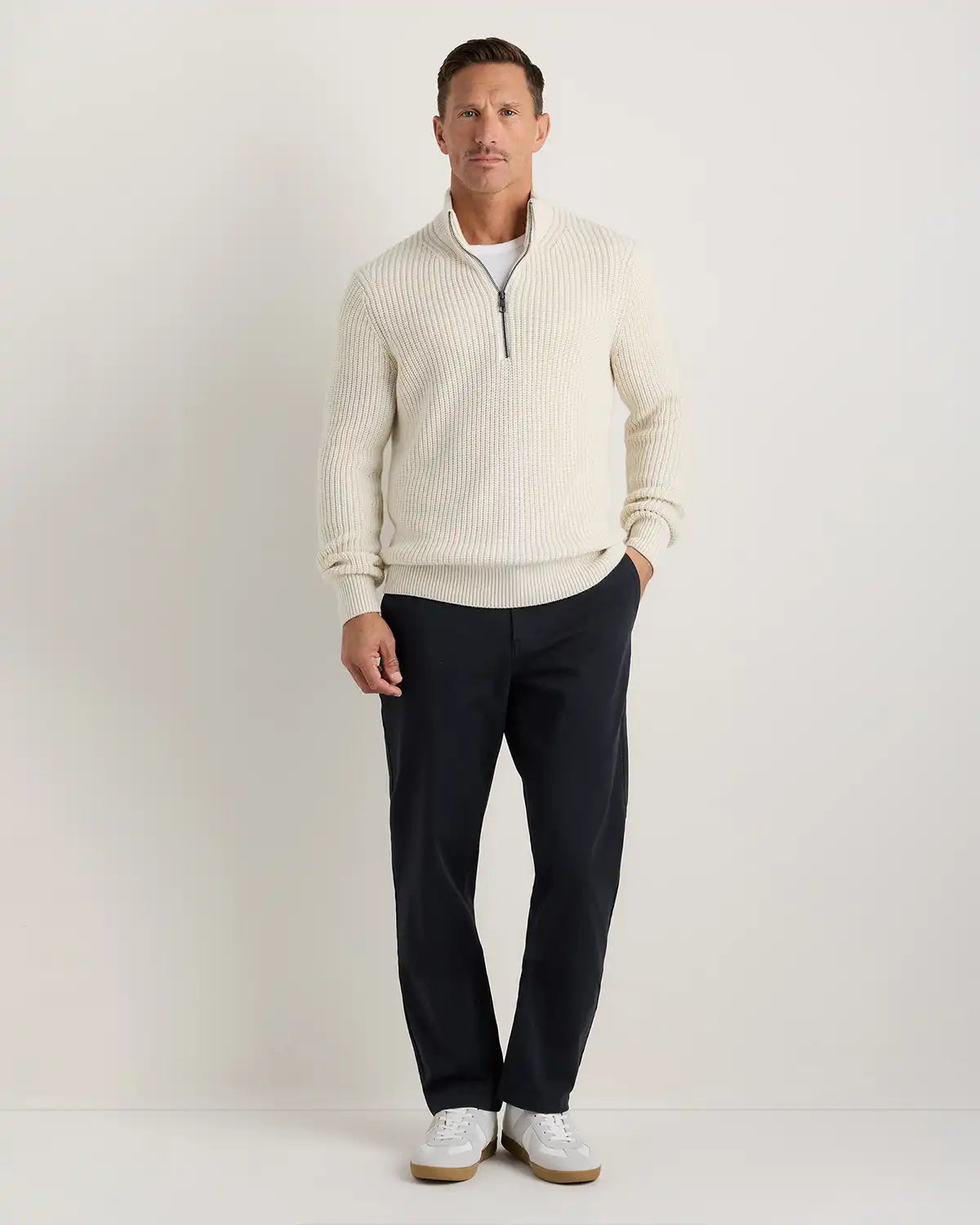 Australian Merino Wool Half Zip Sweater