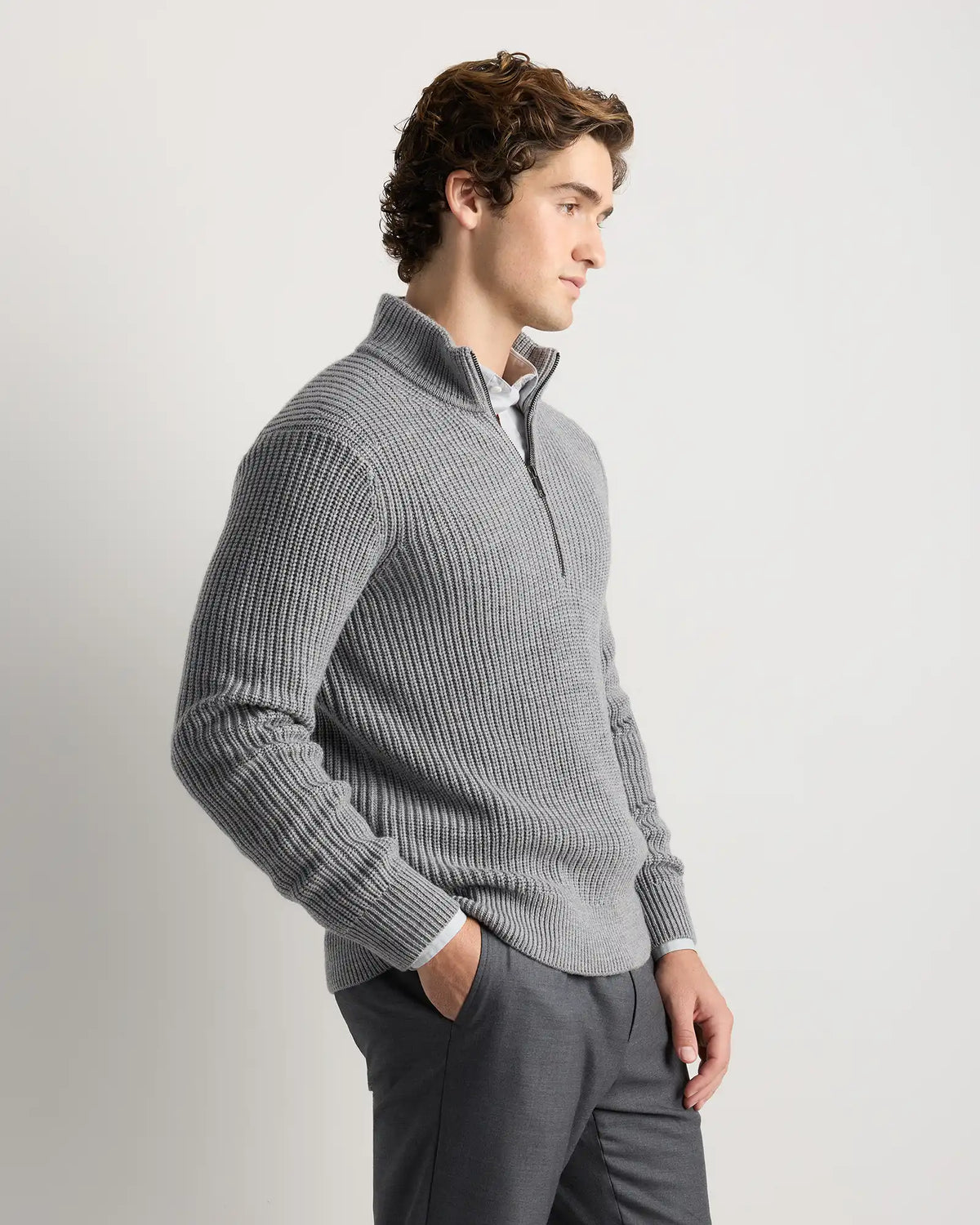 Australian Merino Wool Half Zip Sweater