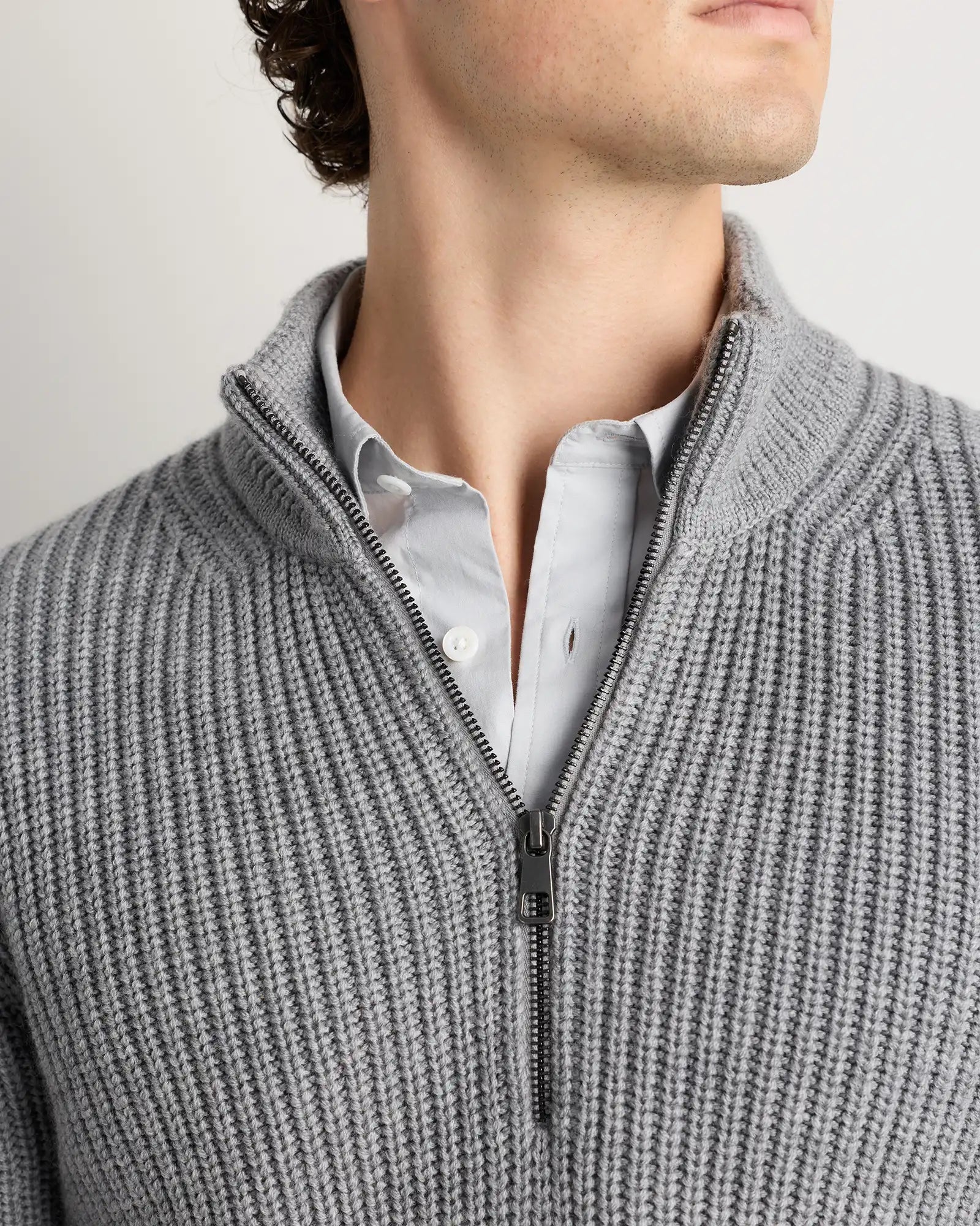 Australian Merino Wool Half Zip Sweater