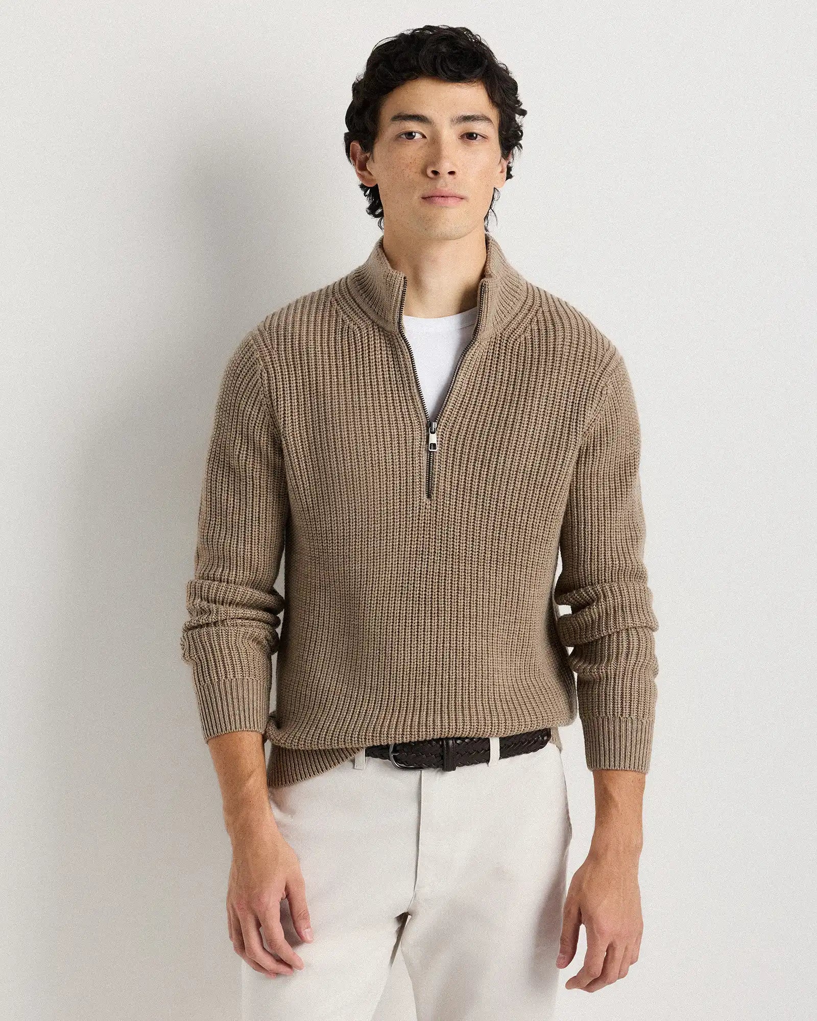 Australian Merino Wool Half Zip Sweater