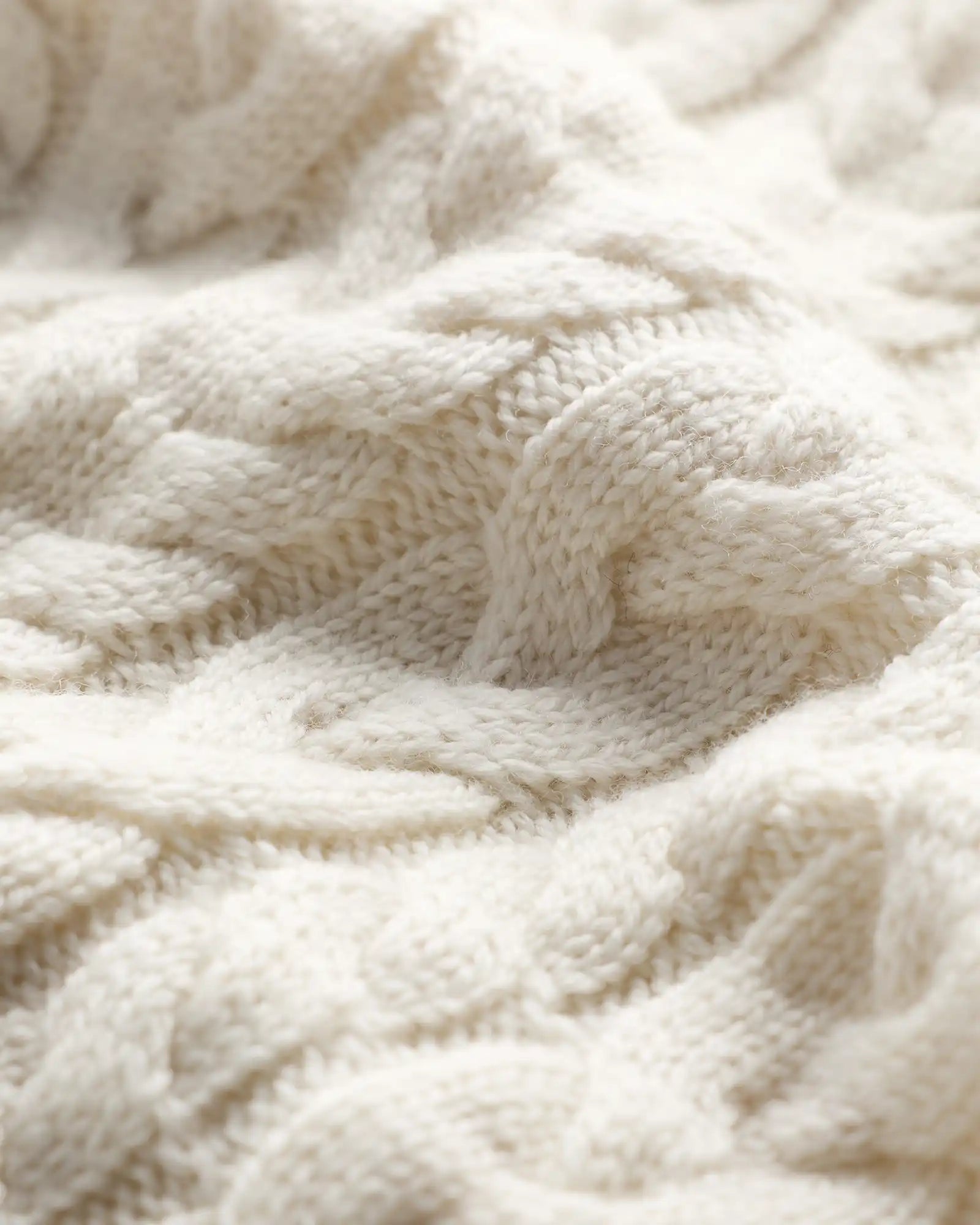 Australian Merino Wool Cable Crewneck Sweater