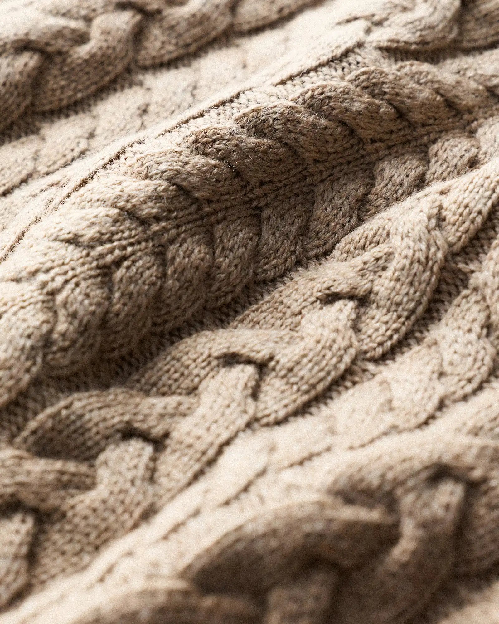 Australian Merino Wool Cable Crewneck Sweater
