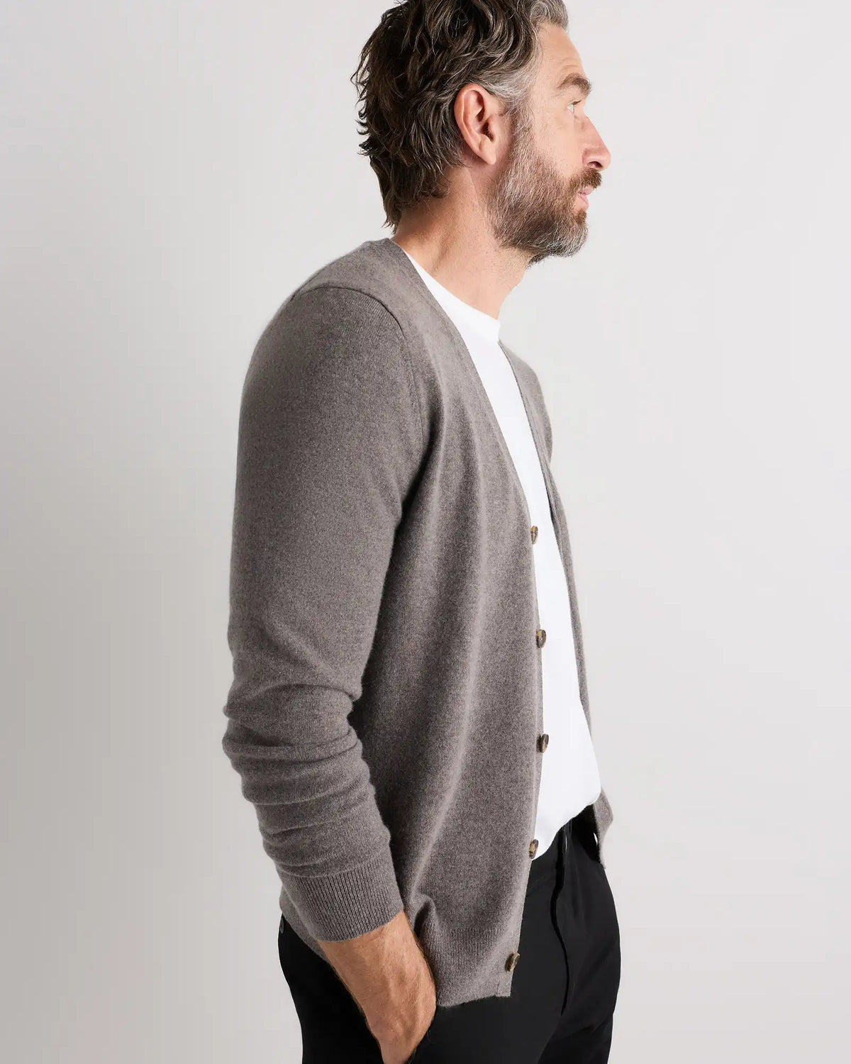 Mongolian Cashmere Cardigan Sweater