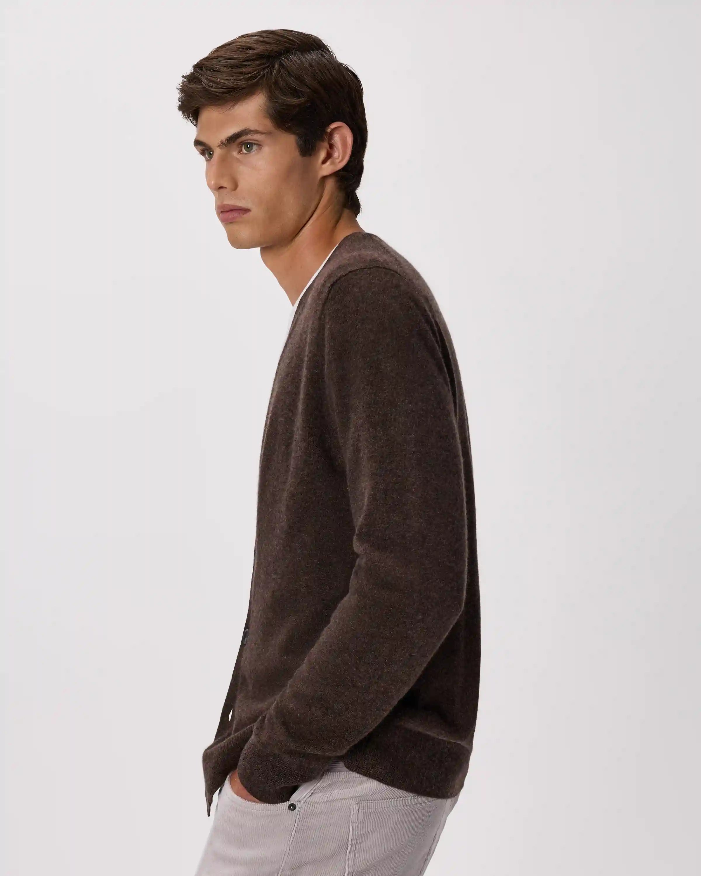 Mongolian Cashmere Cardigan Sweater