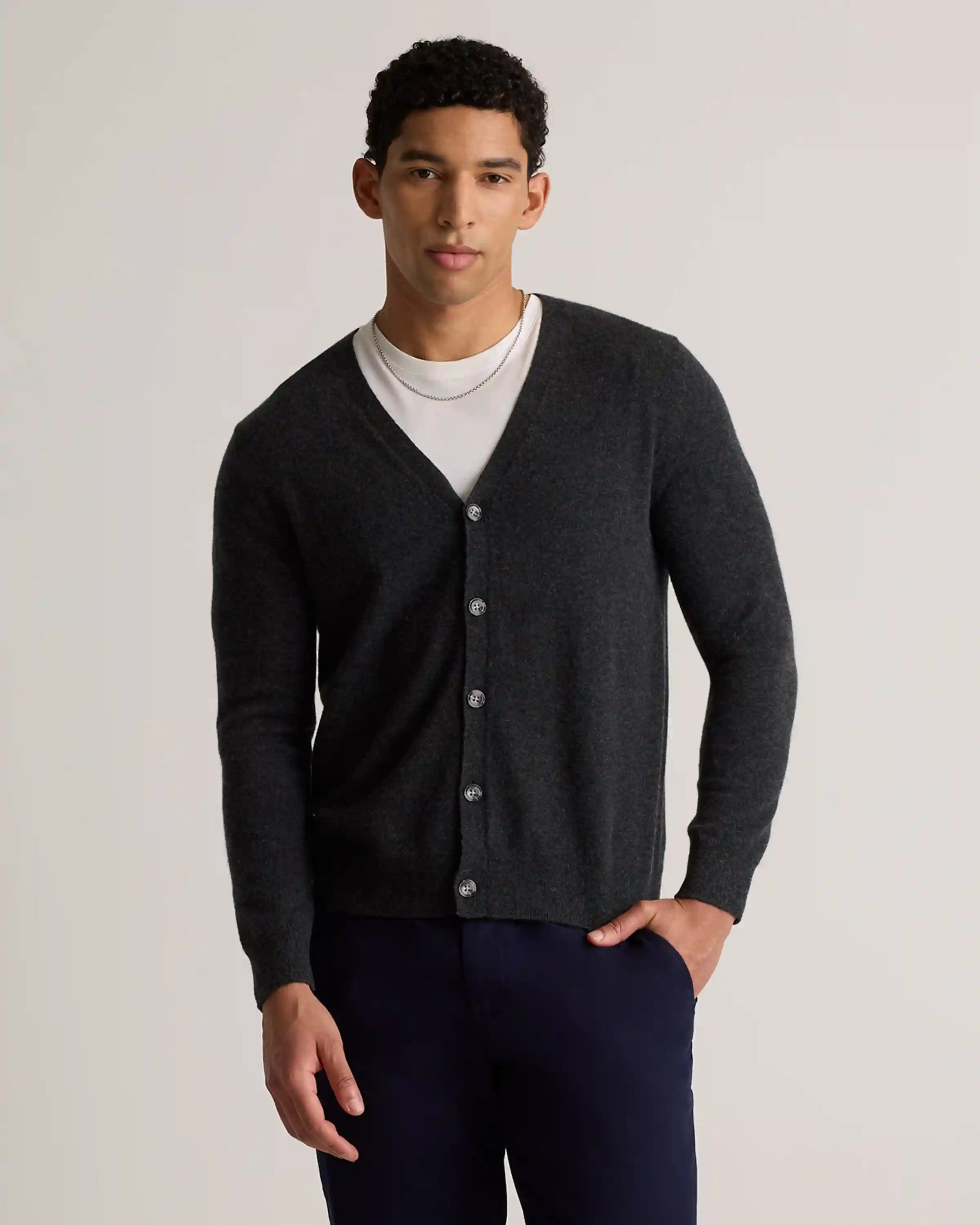 Mongolian Cashmere Cardigan Sweater