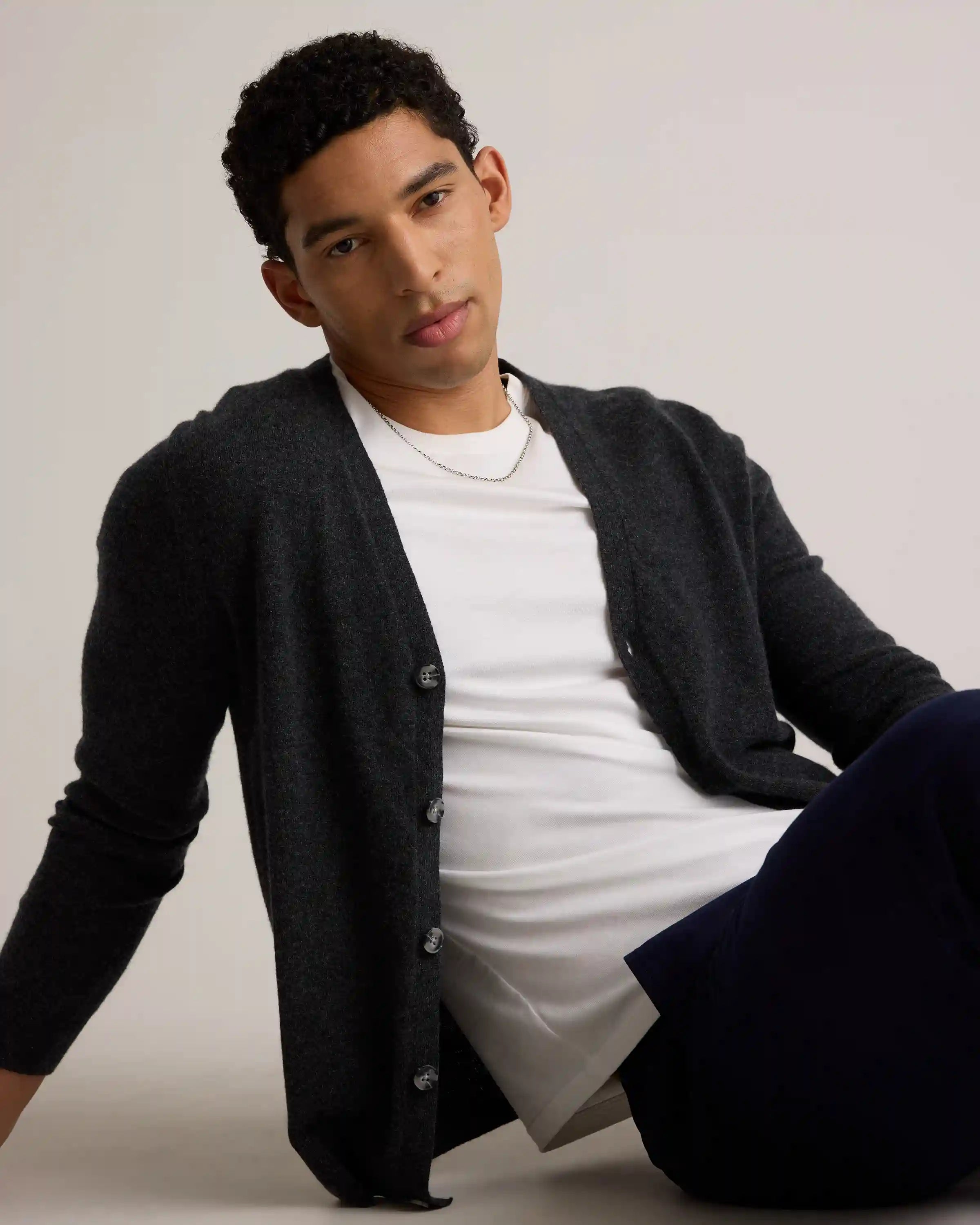 Mongolian Cashmere Cardigan Sweater