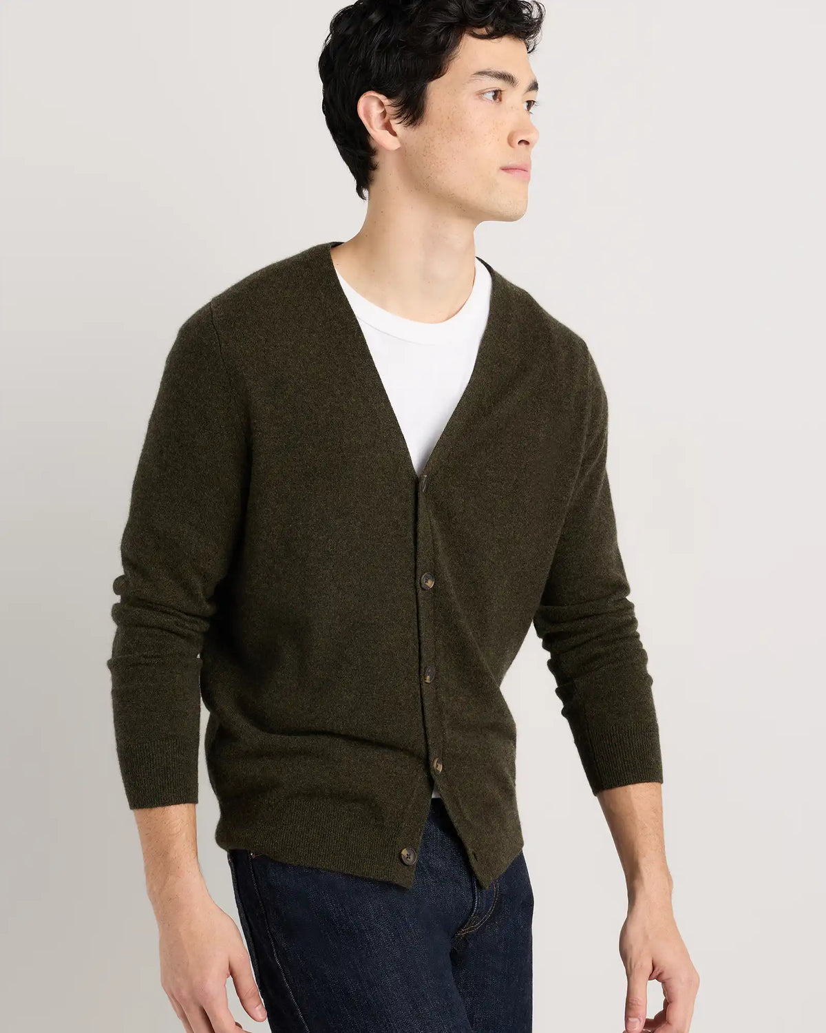 Mongolian Cashmere Cardigan Sweater