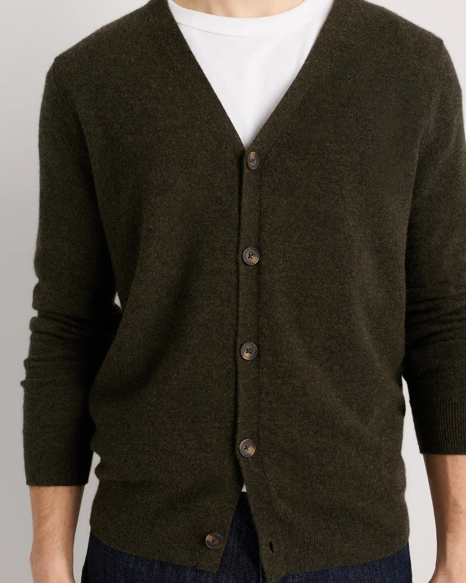 Mongolian Cashmere Cardigan Sweater