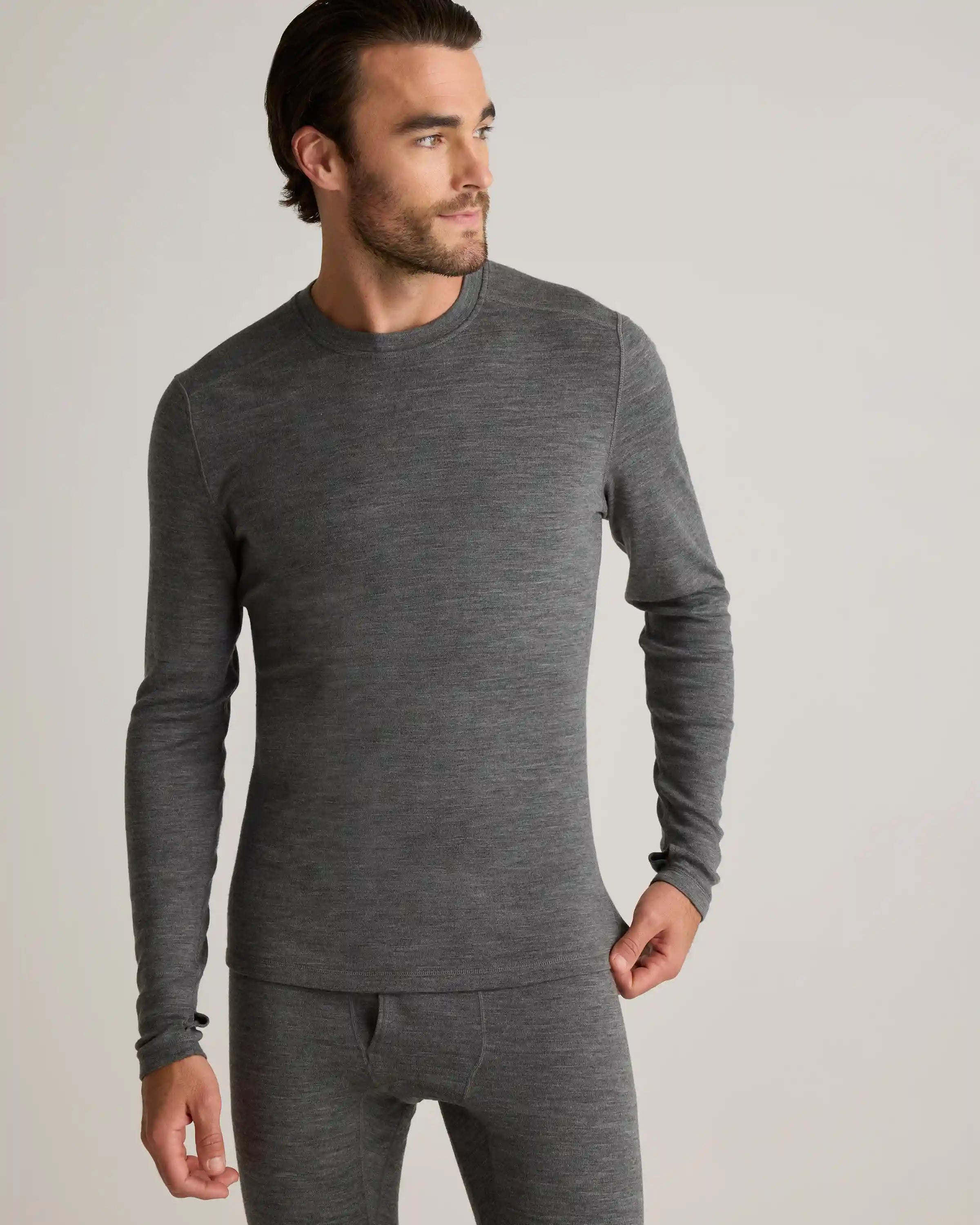 100% Merino Wool Cold Weather Base Layer Crew