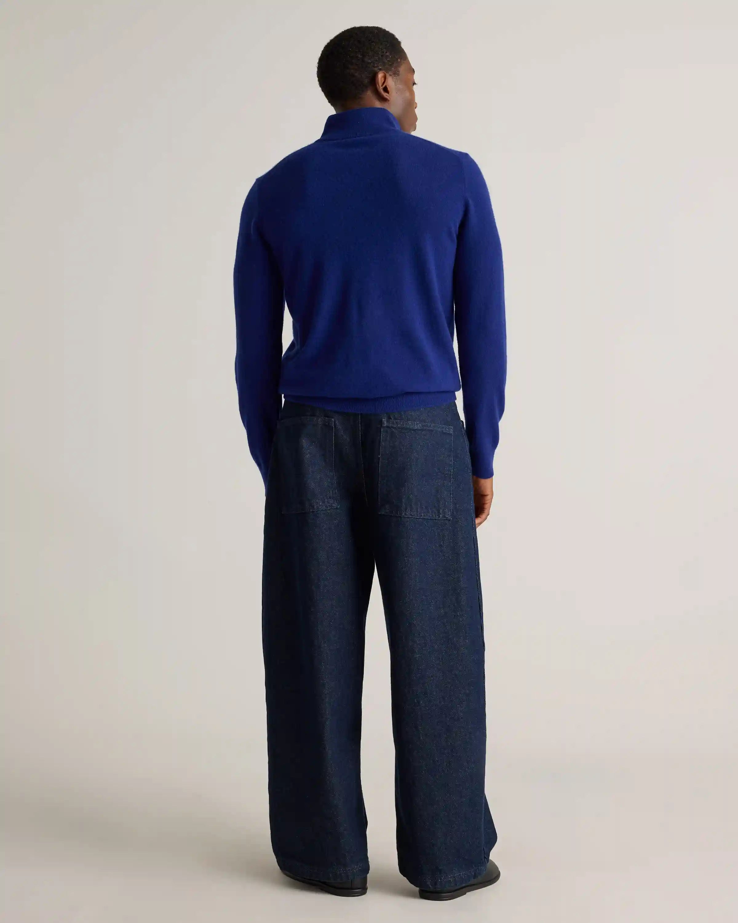 Mongolian Cashmere Quarter Zip Sweater
