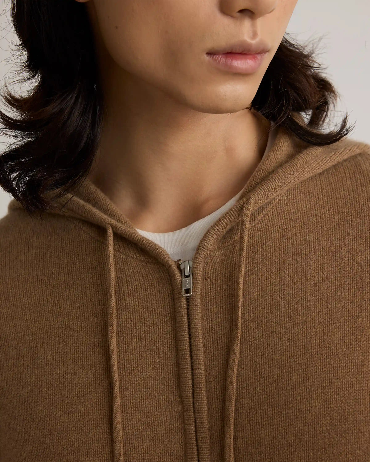 Mongolian Cashmere Full-Zip Hoodie