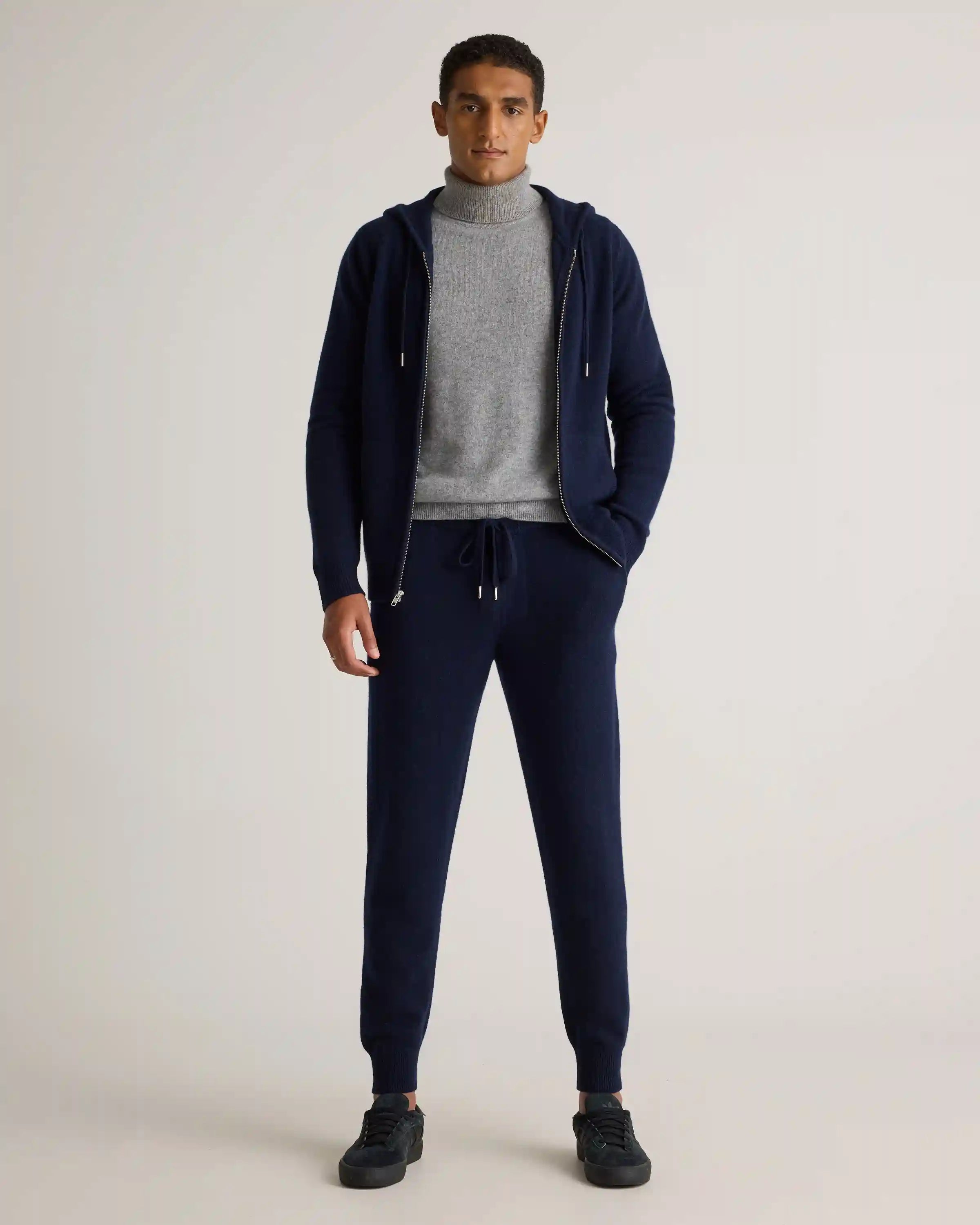 Mongolian Cashmere Full-Zip Hoodie