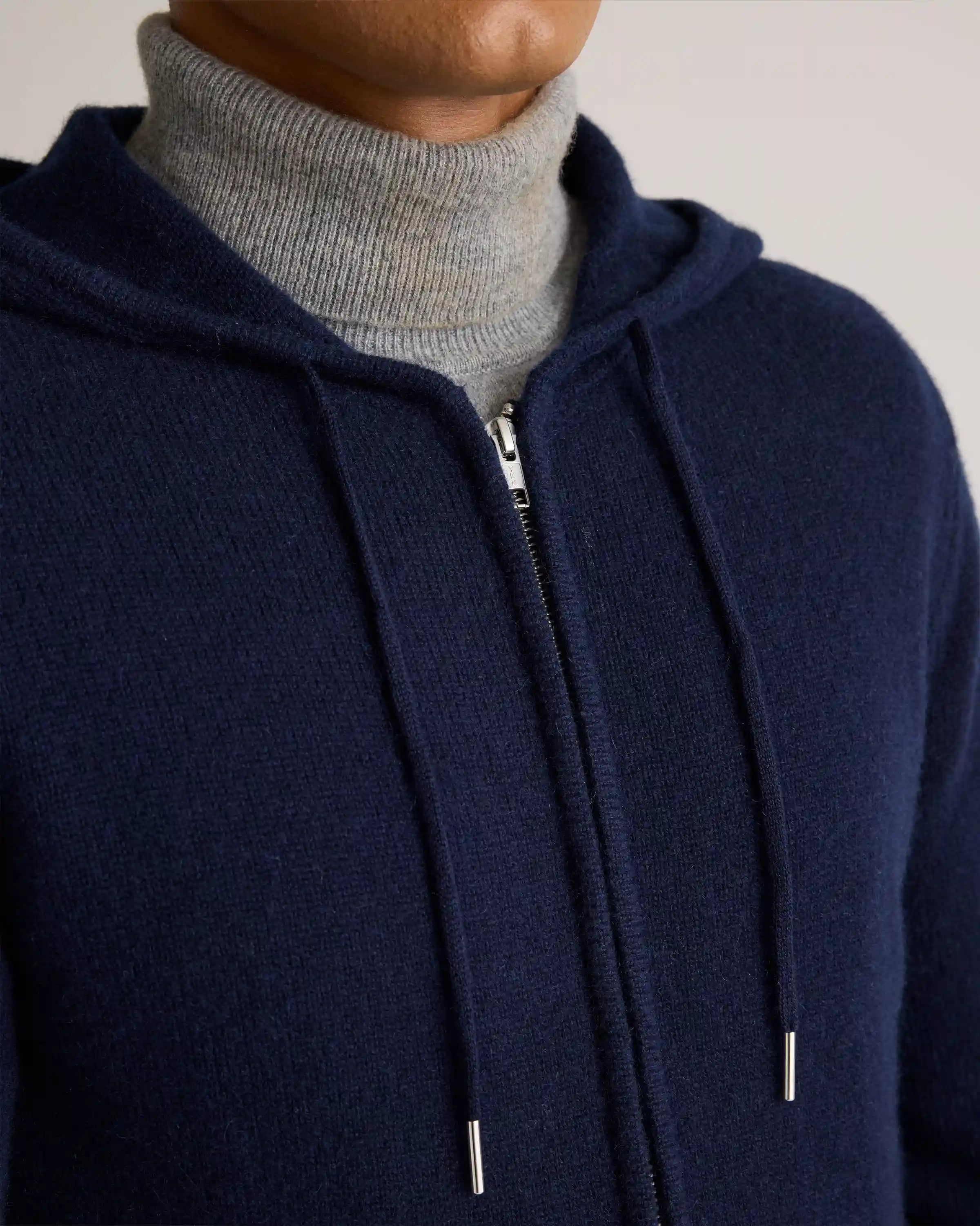 Mongolian Cashmere Full-Zip Hoodie