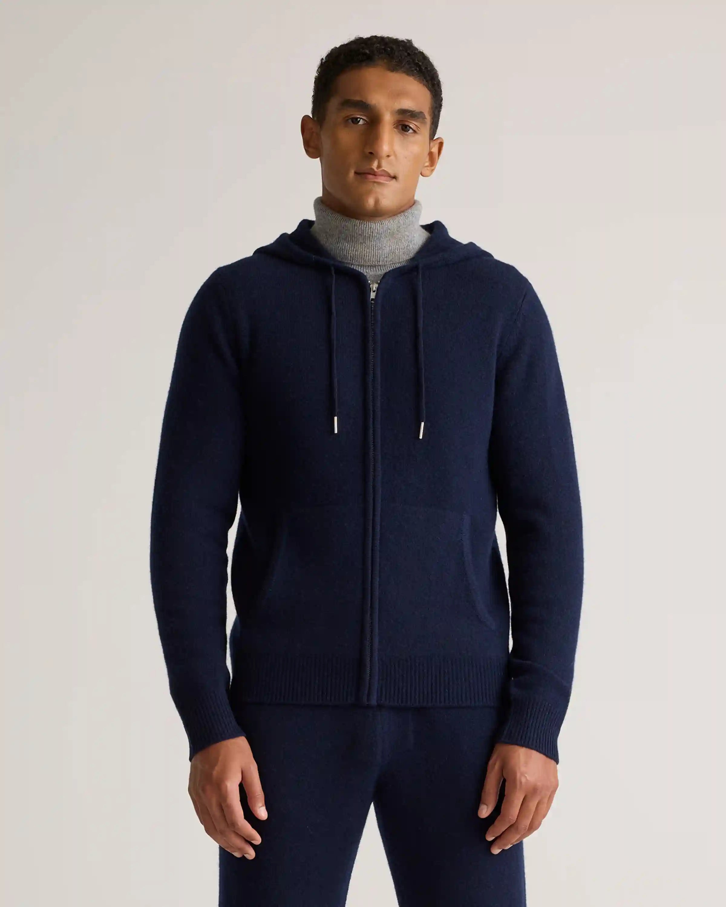 Mongolian Cashmere Full-Zip Hoodie