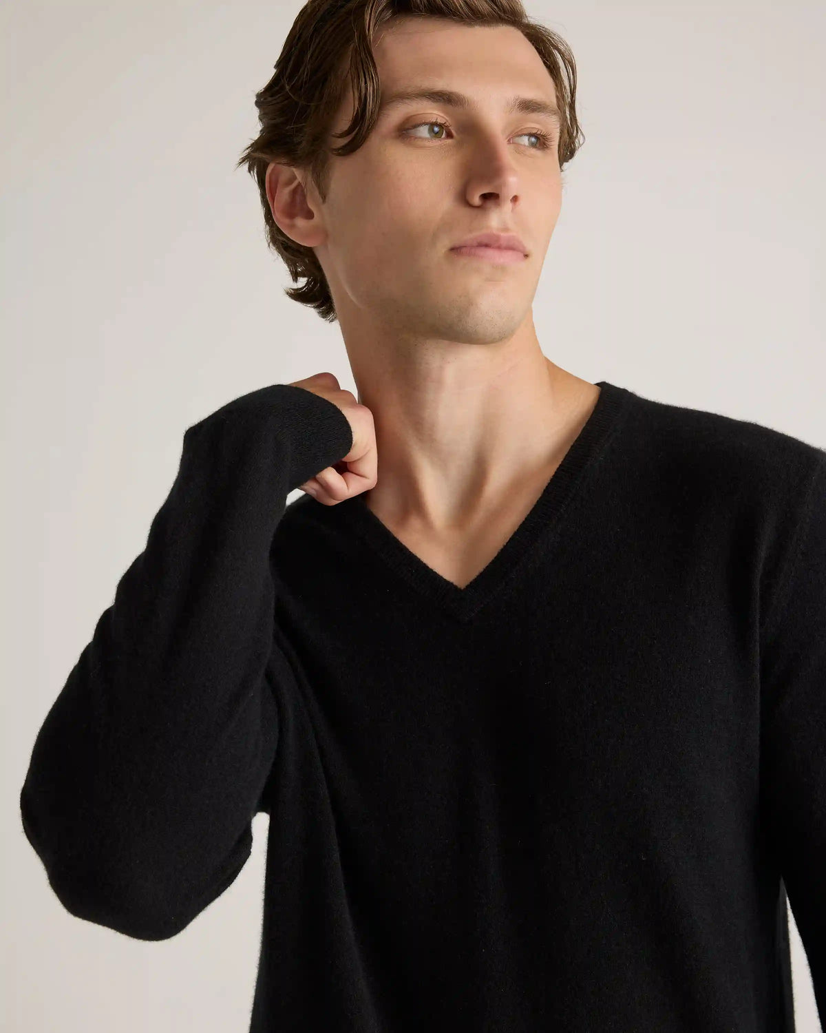 Mongolian Cashmere V-Neck Sweater