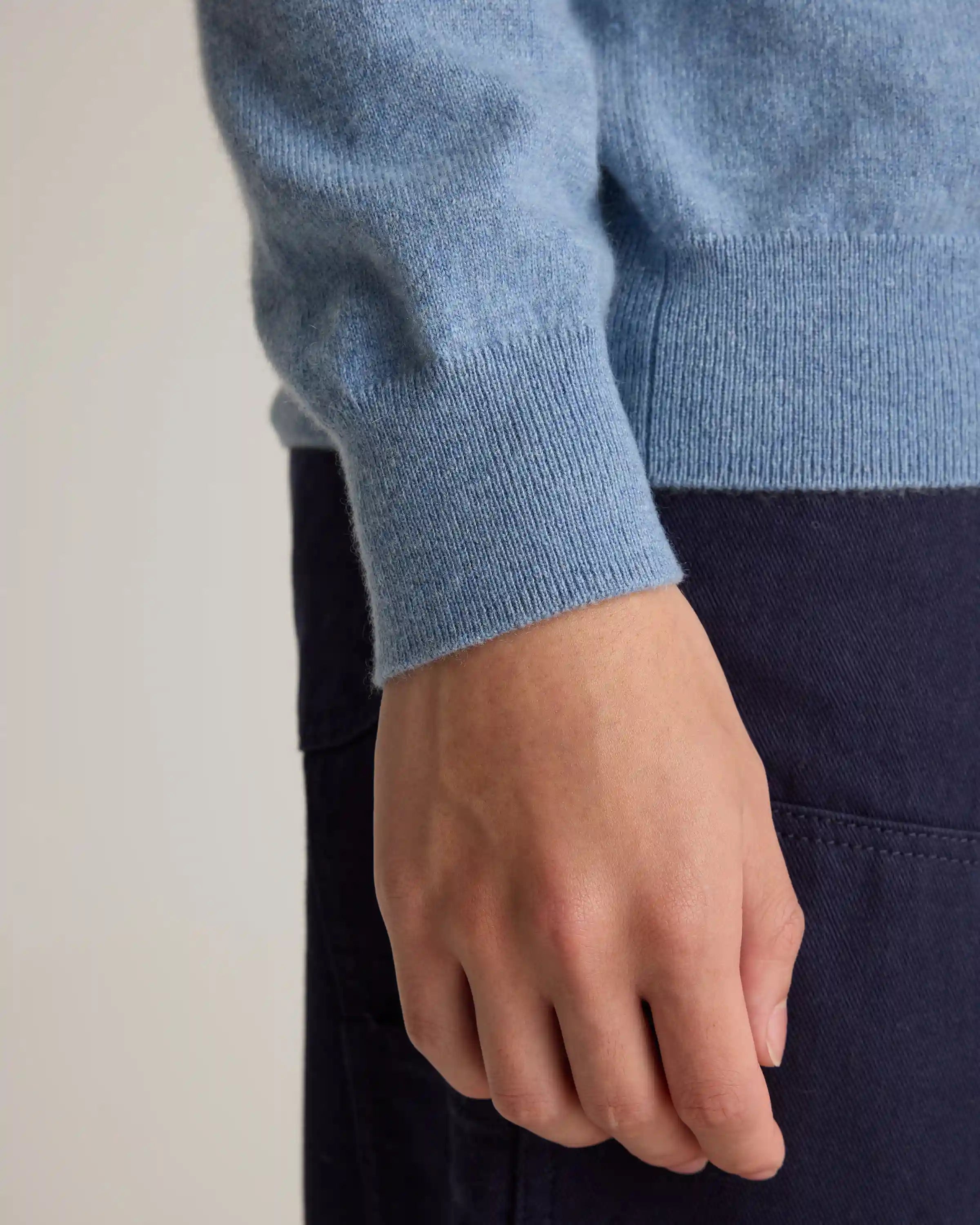 Mongolian Cashmere V-Neck Sweater