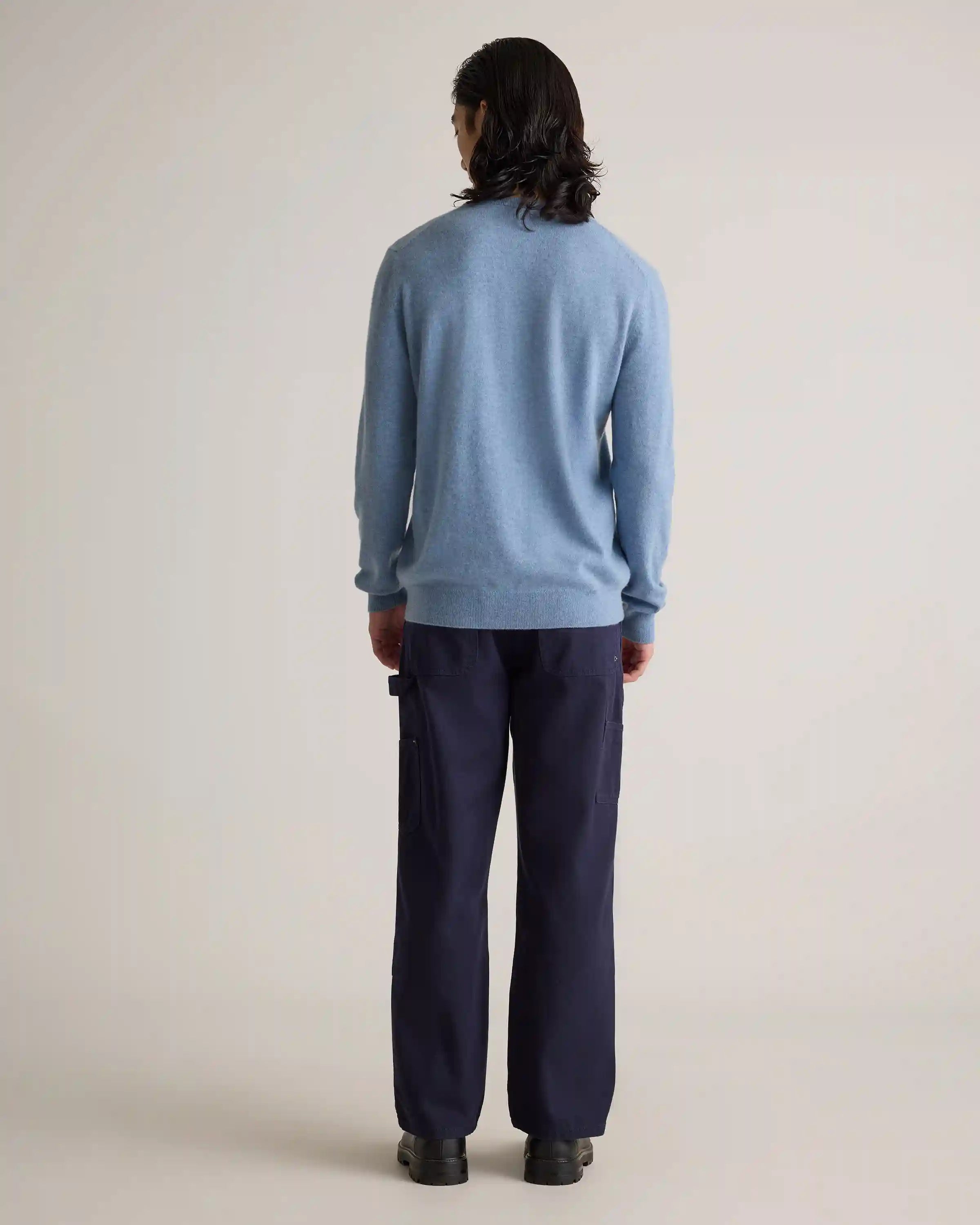 Mongolian Cashmere V-Neck Sweater