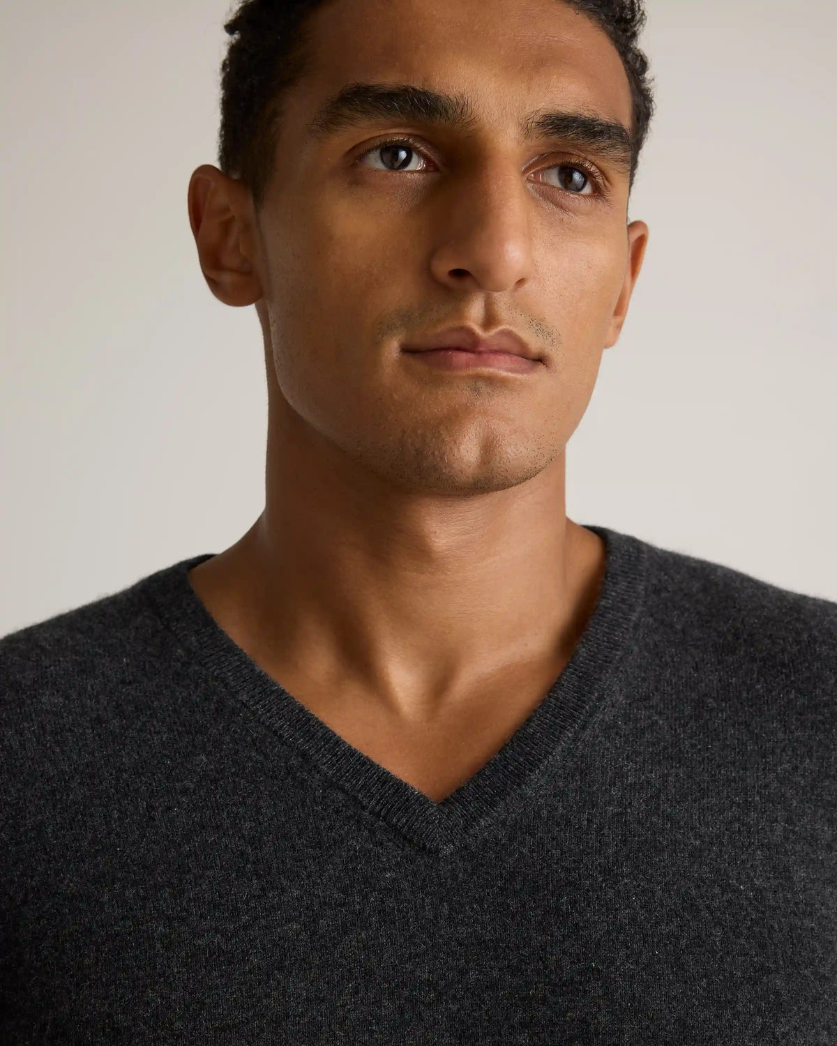 Mongolian Cashmere V-Neck Sweater