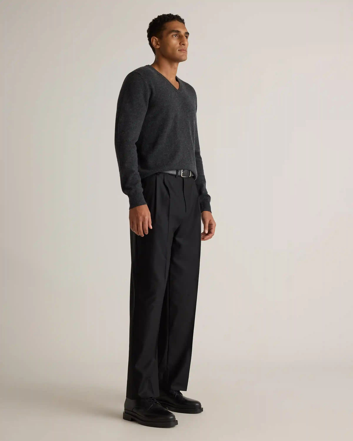Mongolian Cashmere V-Neck Sweater