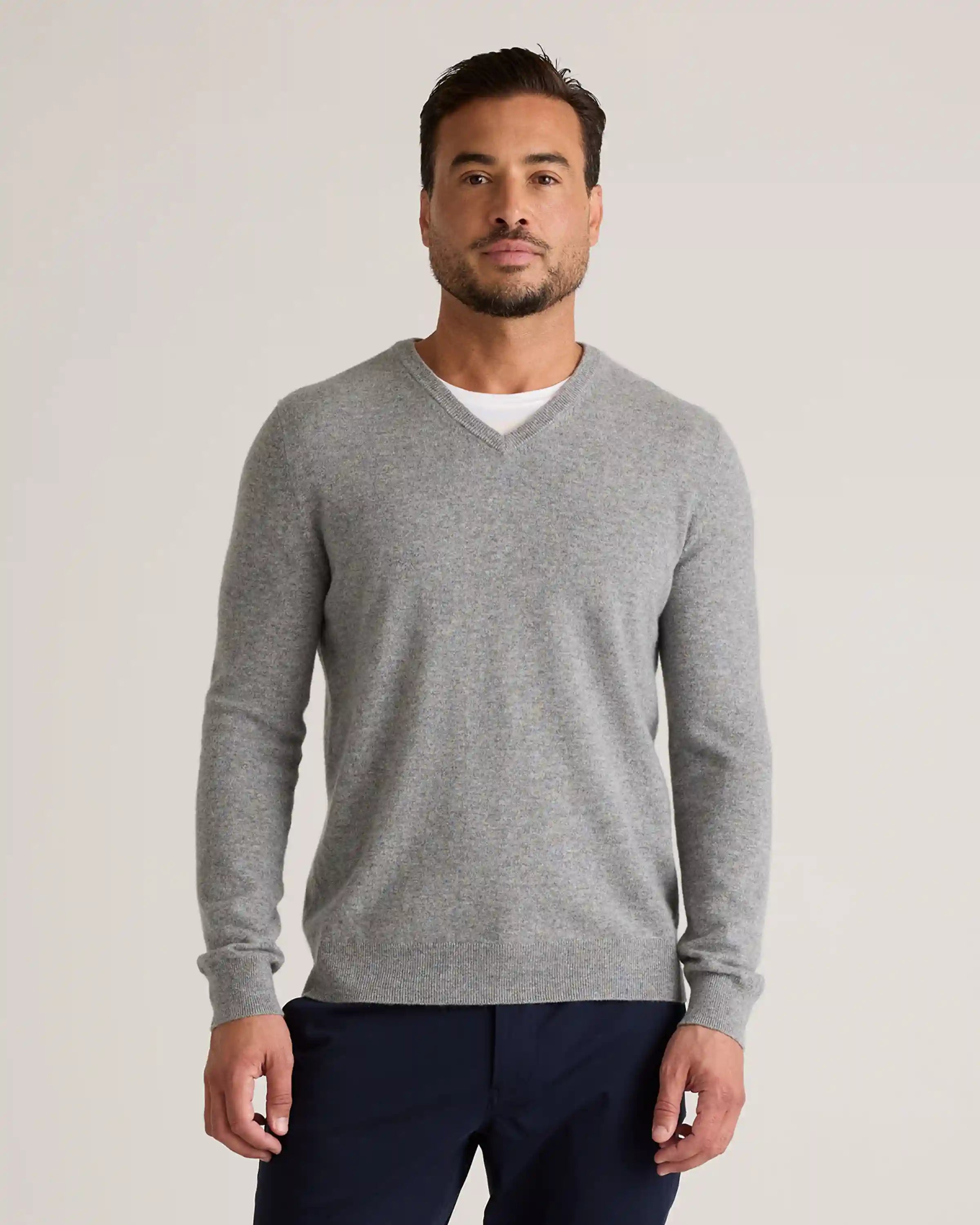 Mongolian Cashmere V-Neck Sweater