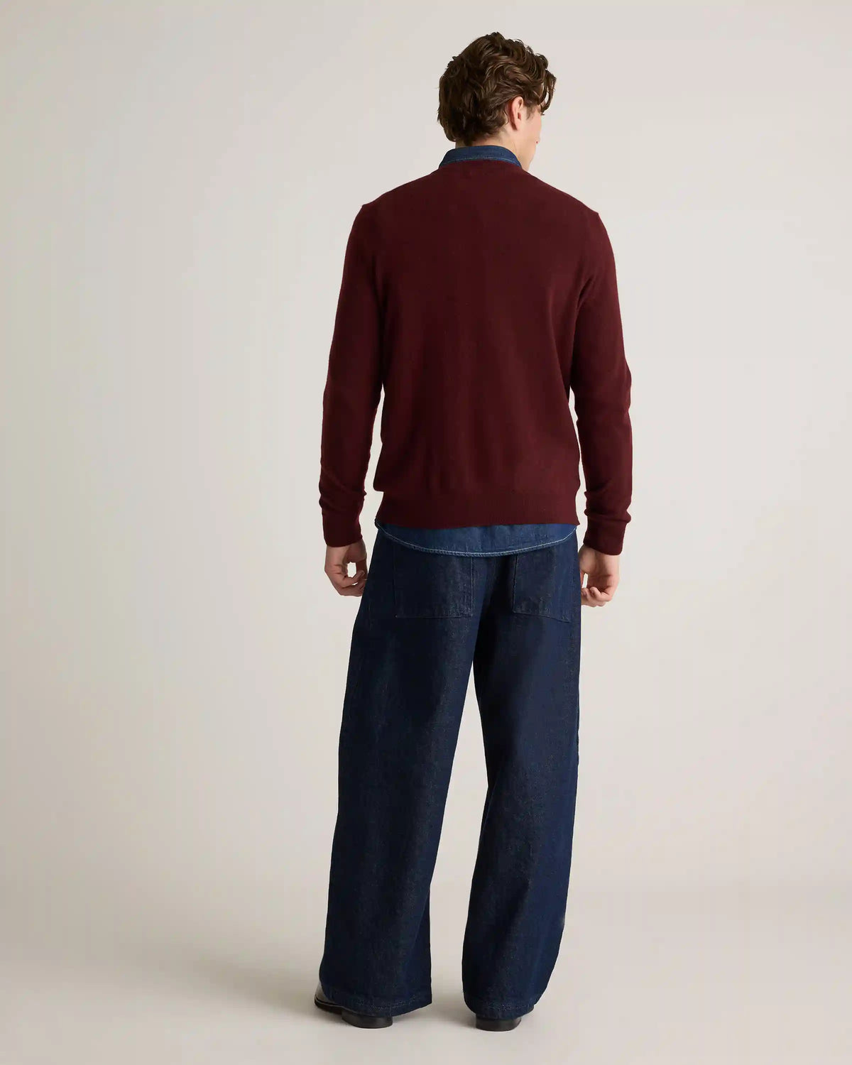 Mongolian Cashmere V-Neck Sweater