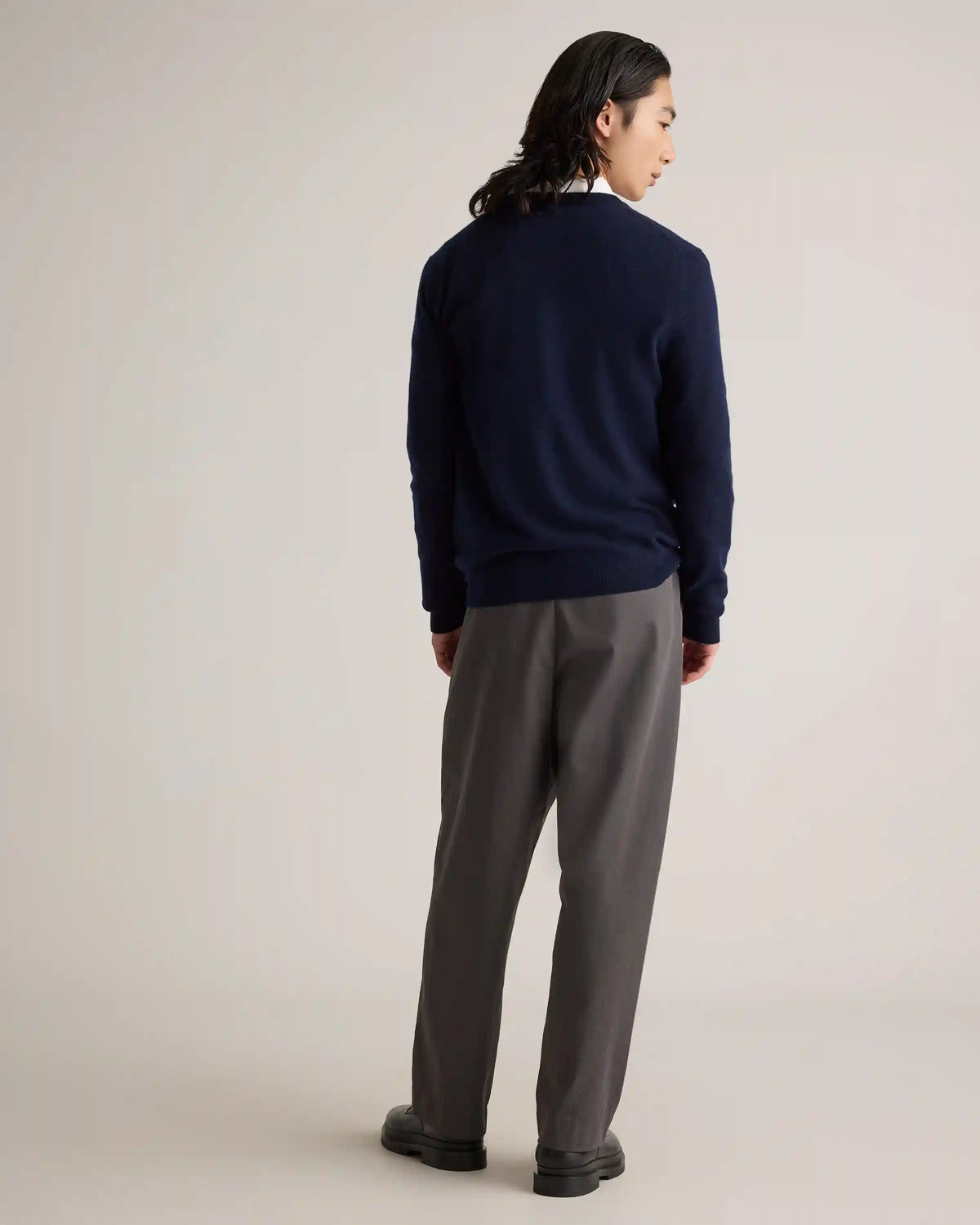 Mongolian Cashmere V-Neck Sweater