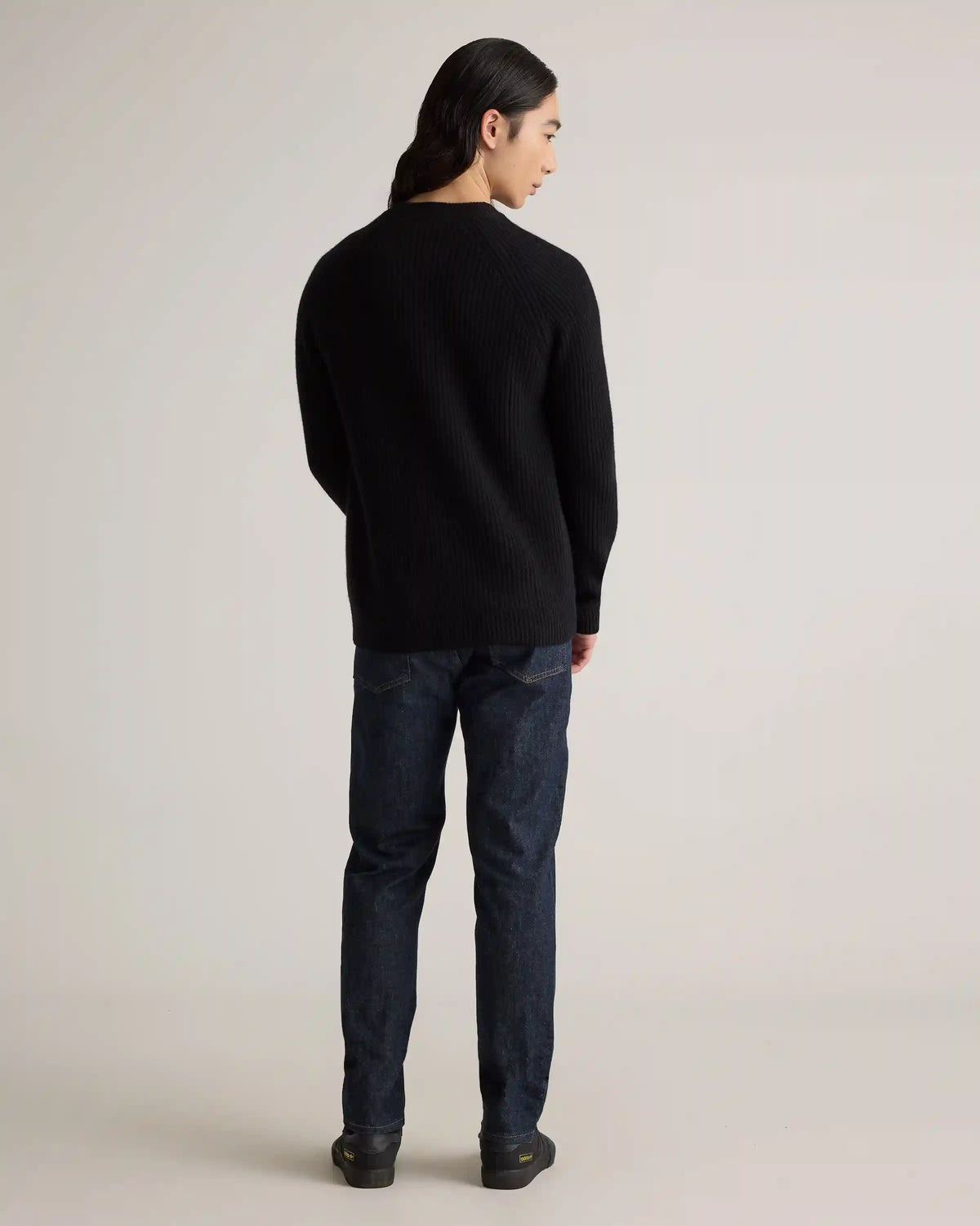 Mongolian Cashmere Fisherman Crewneck Sweater