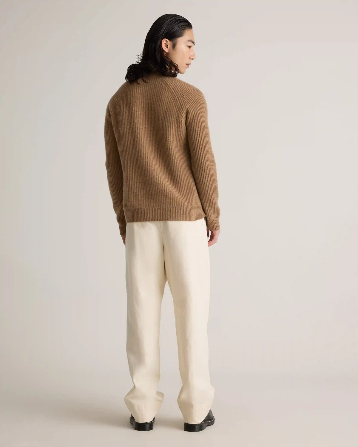 Mongolian Cashmere Fisherman Crewneck Sweater