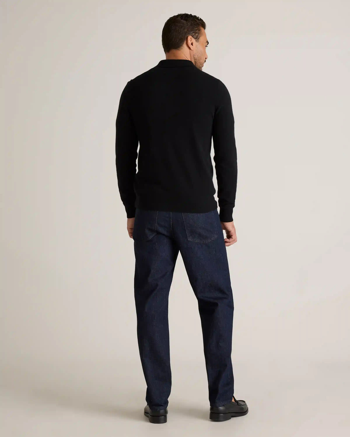 Mongolian Cashmere Polo Sweater
