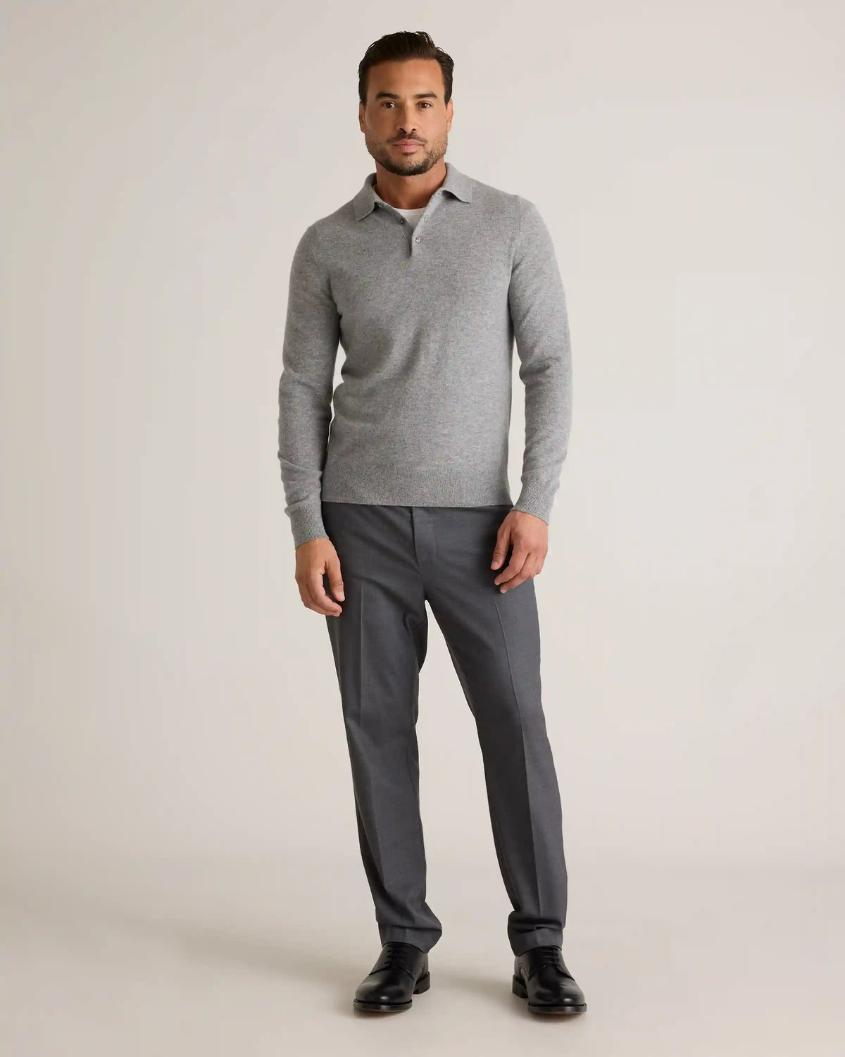 Mongolian Cashmere Polo Sweater