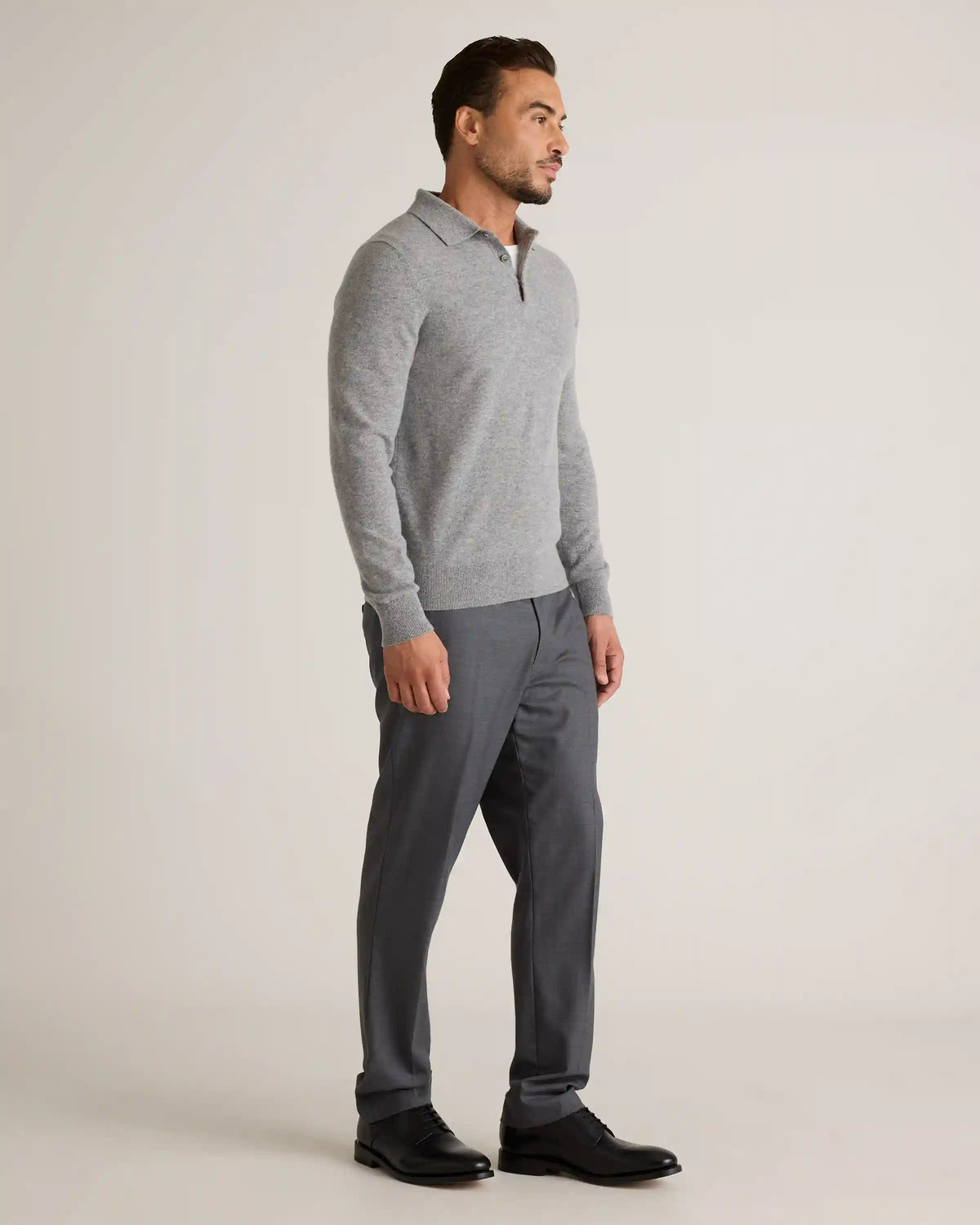 Mongolian Cashmere Polo Sweater
