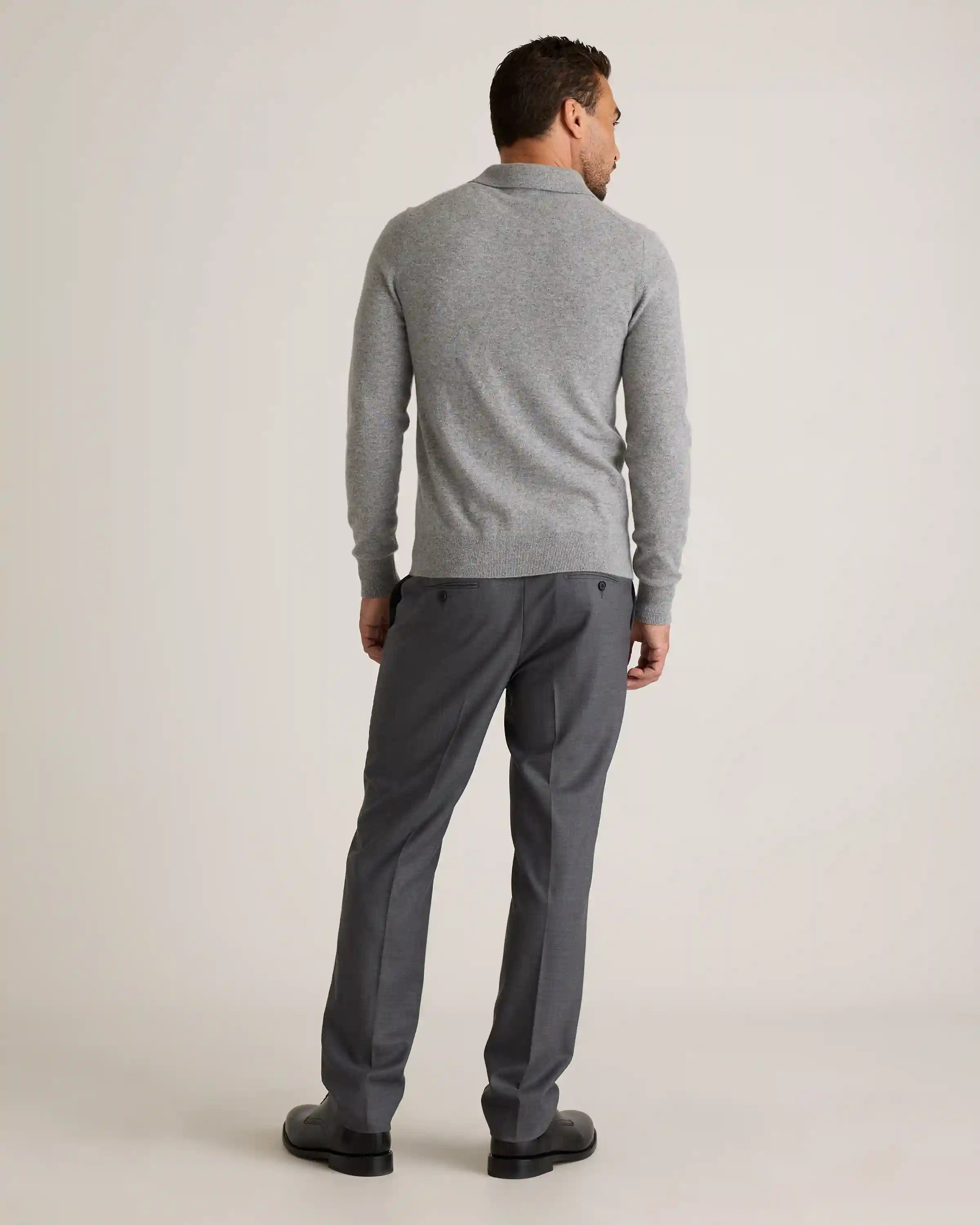 Mongolian Cashmere Polo Sweater