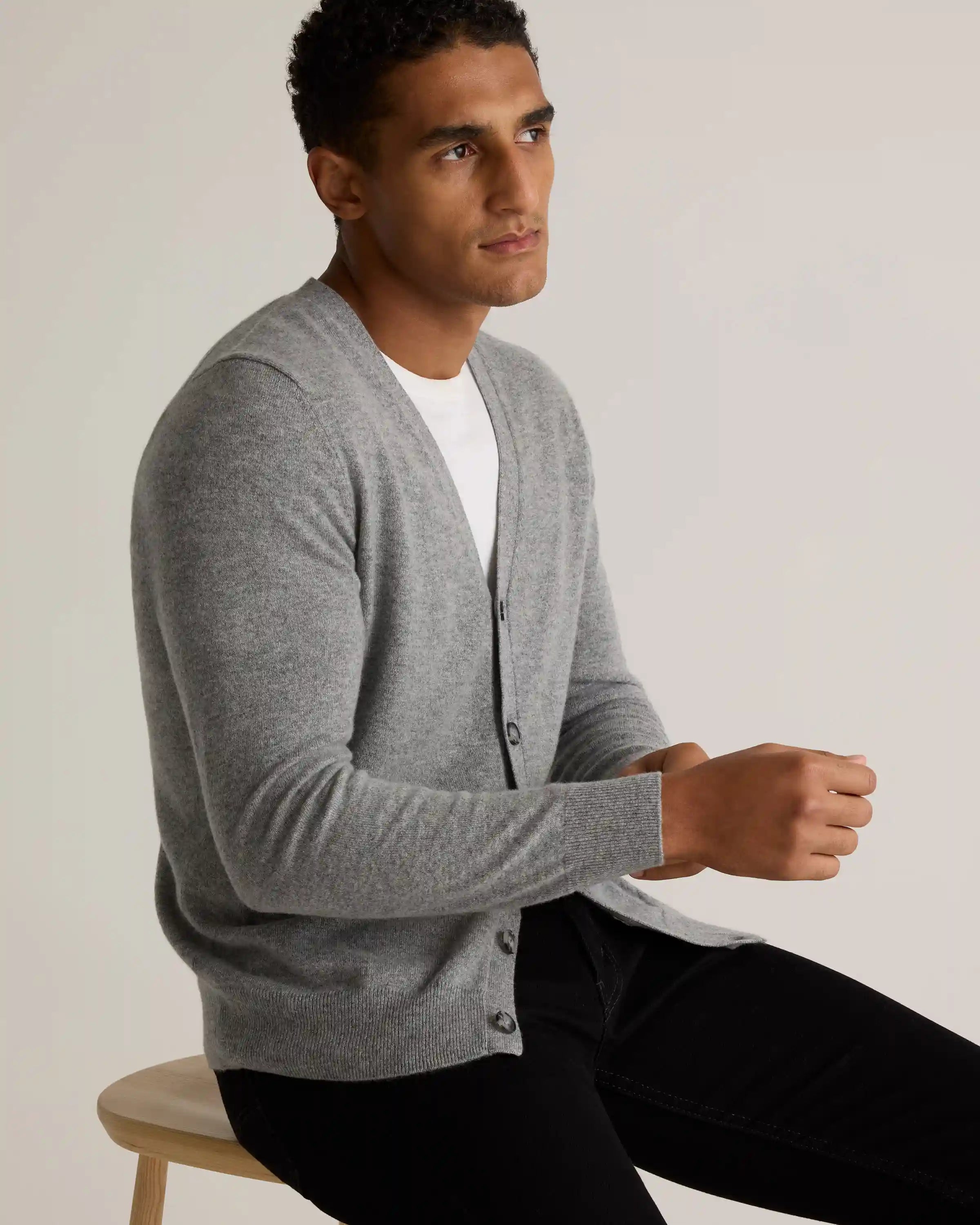 Mongolian Cashmere Cardigan Sweater