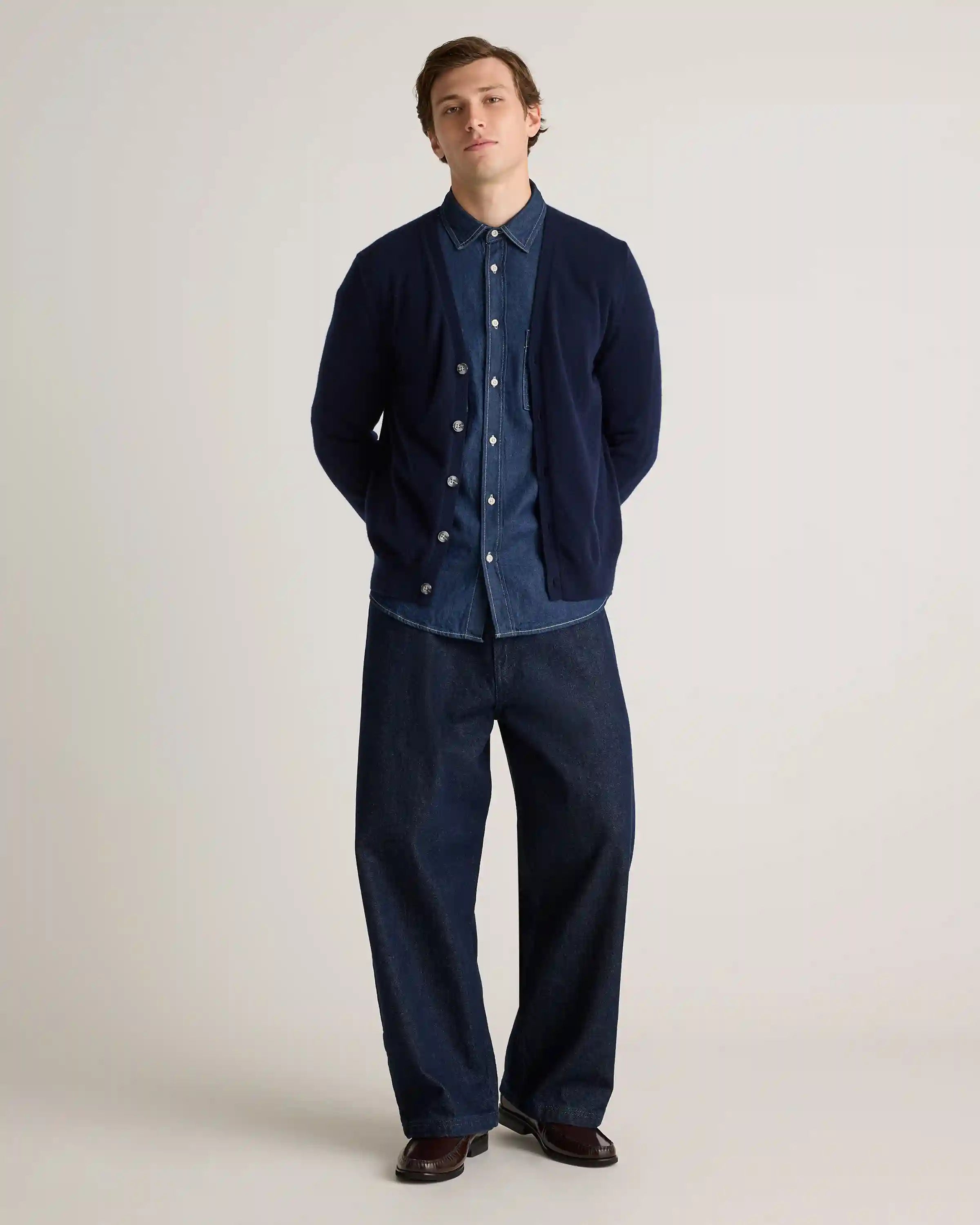 Mongolian Cashmere Cardigan Sweater