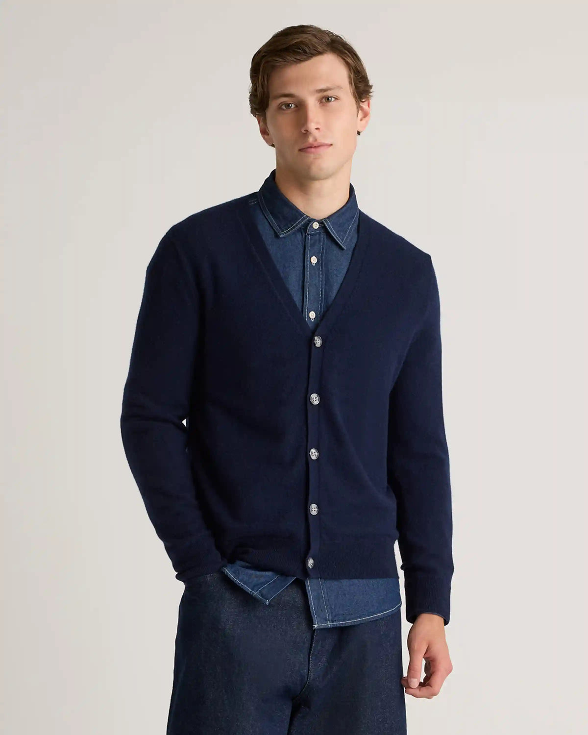 Mongolian Cashmere Cardigan Sweater