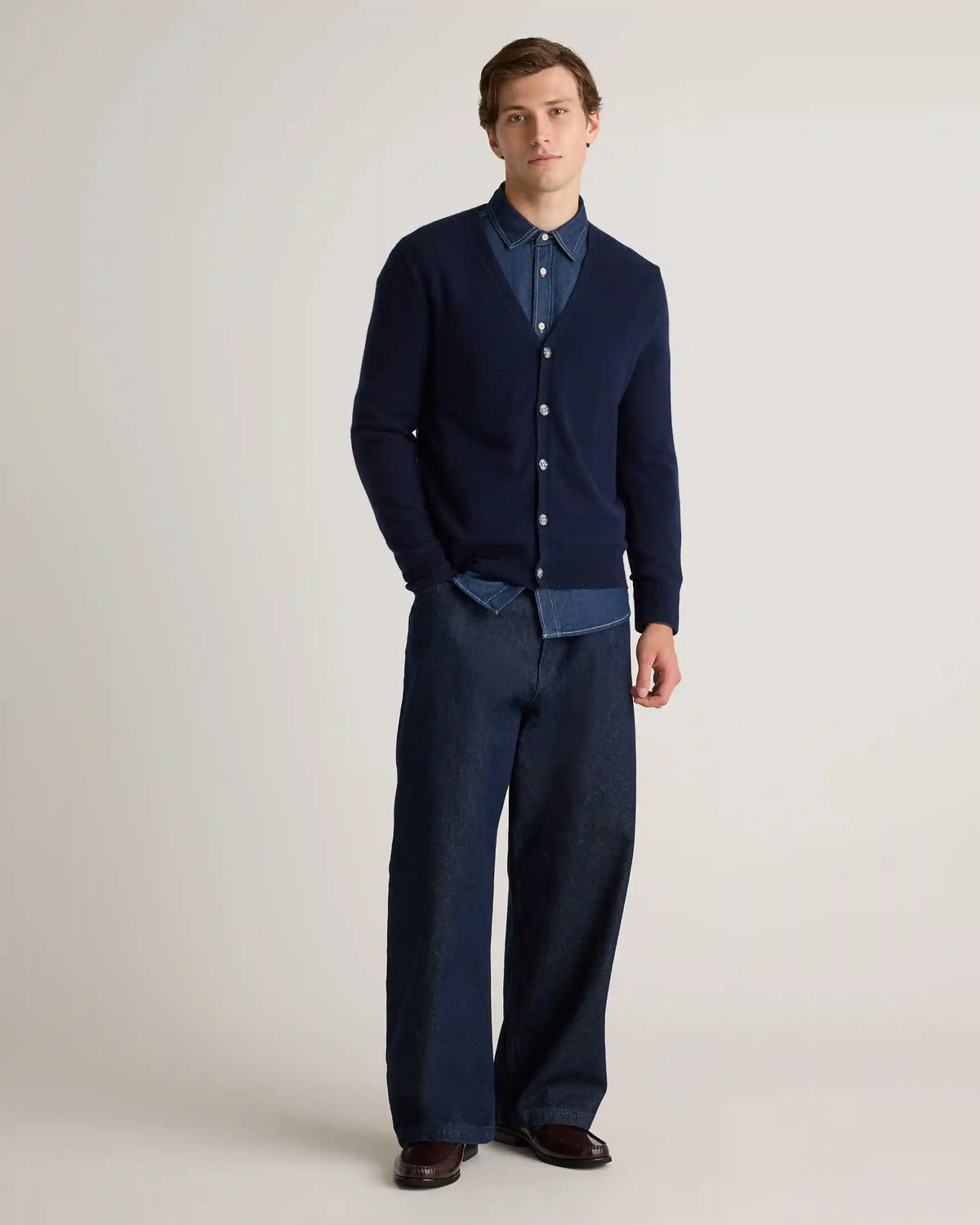 Mongolian Cashmere Cardigan Sweater