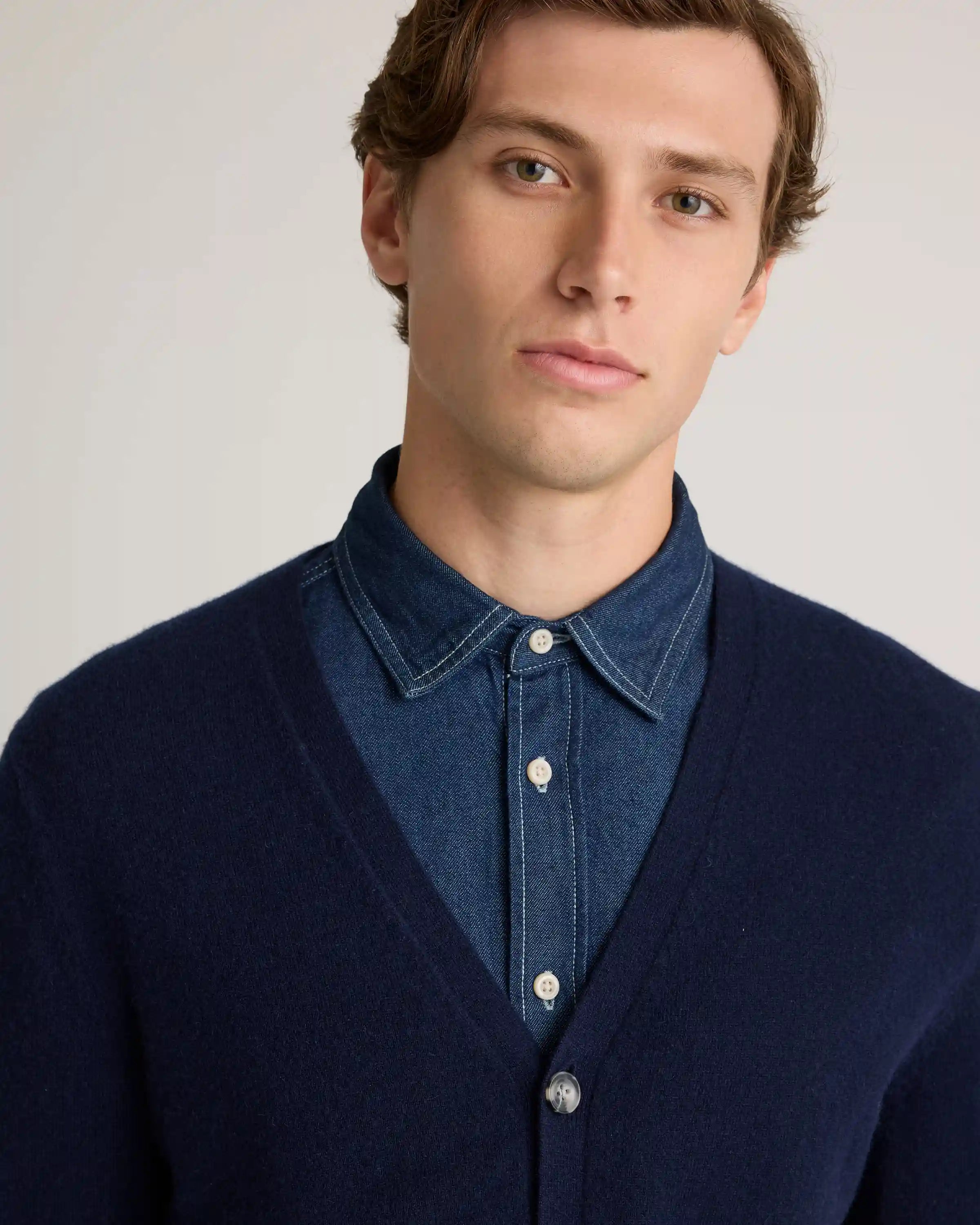 Mongolian Cashmere Cardigan Sweater
